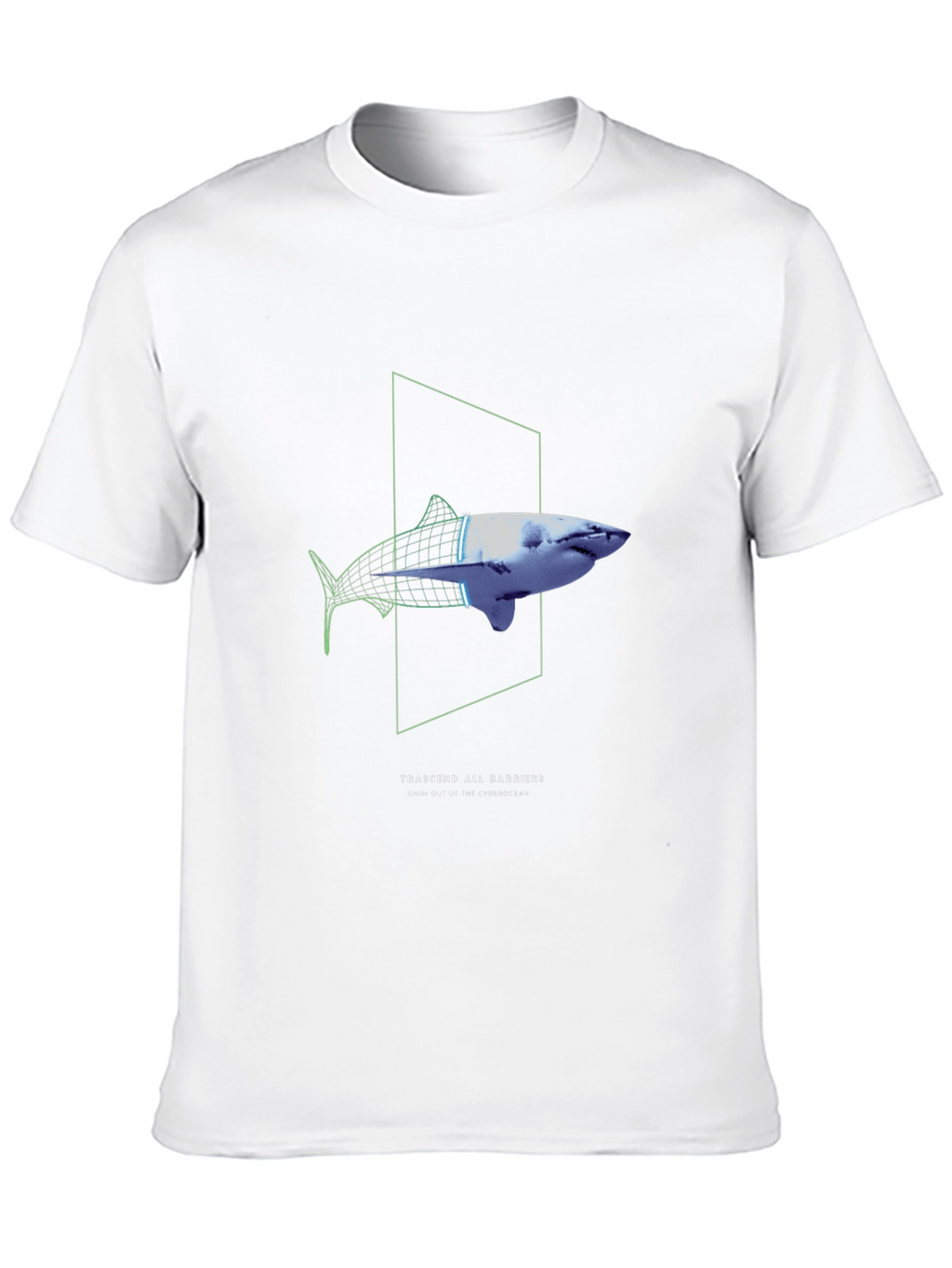 Transcend Barriers Shark Graphic Tee - Black