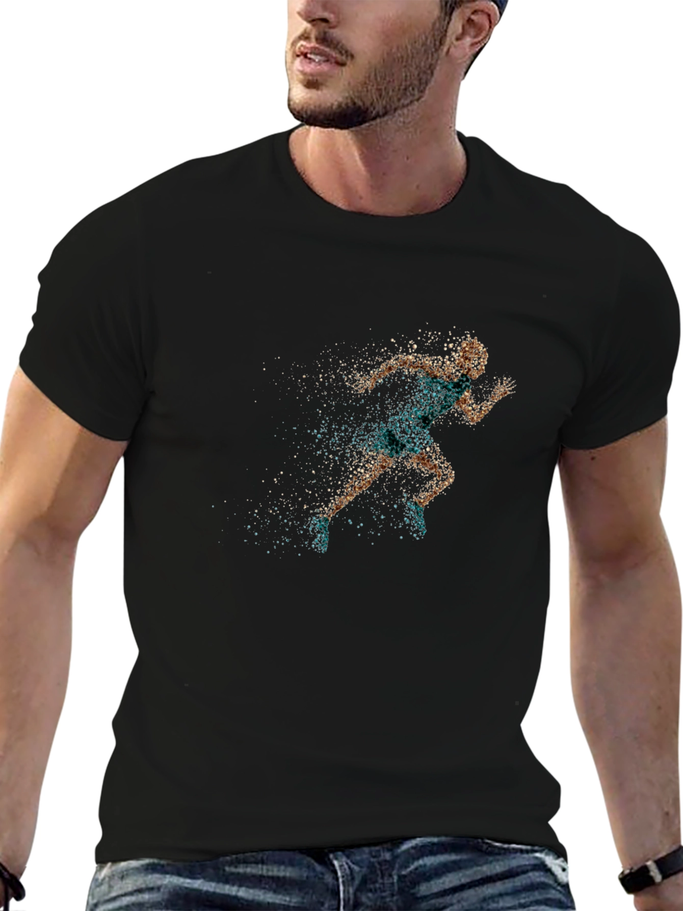 Runner Graphic T-Shirt - Black Athletic Style