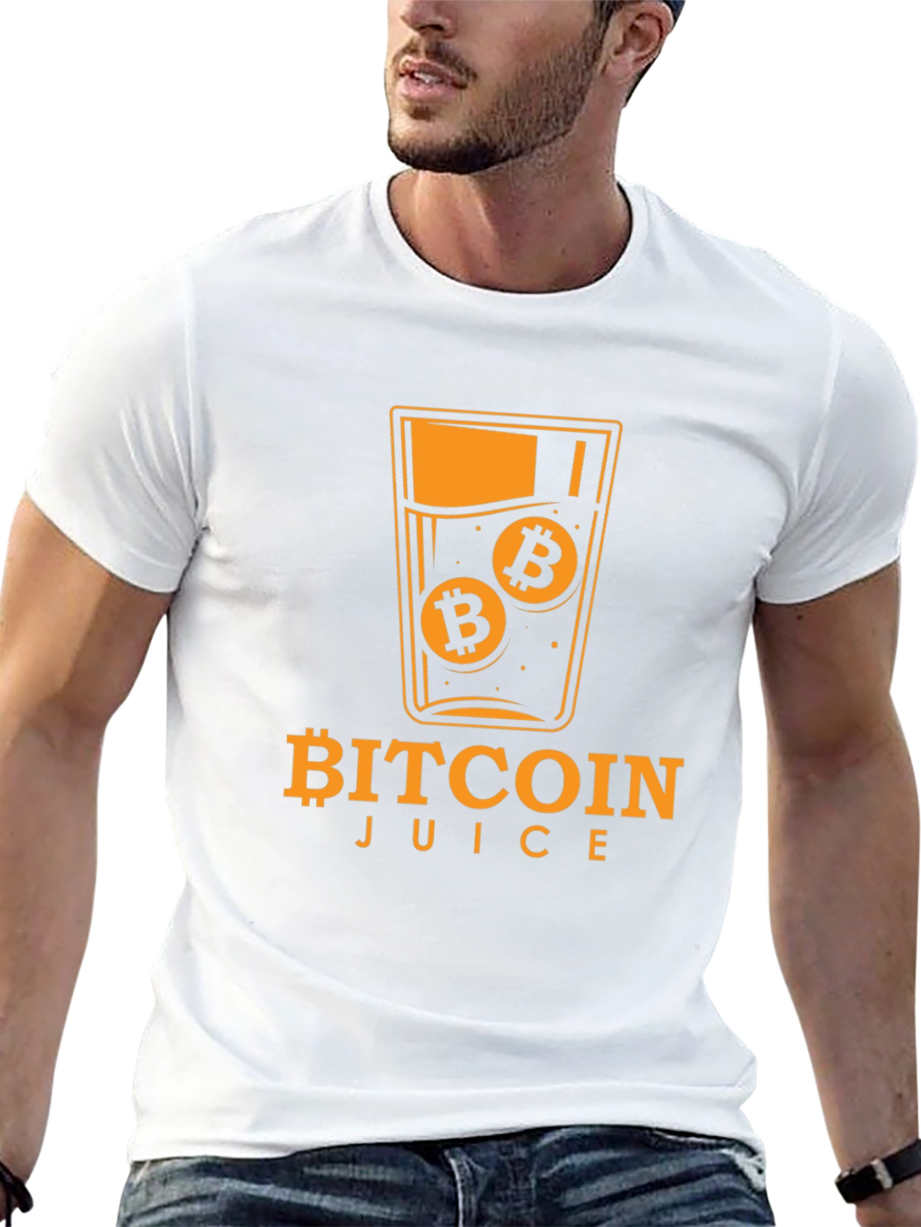 Bitcoin Juice Graphic Tee - Crypto Fan Apparel