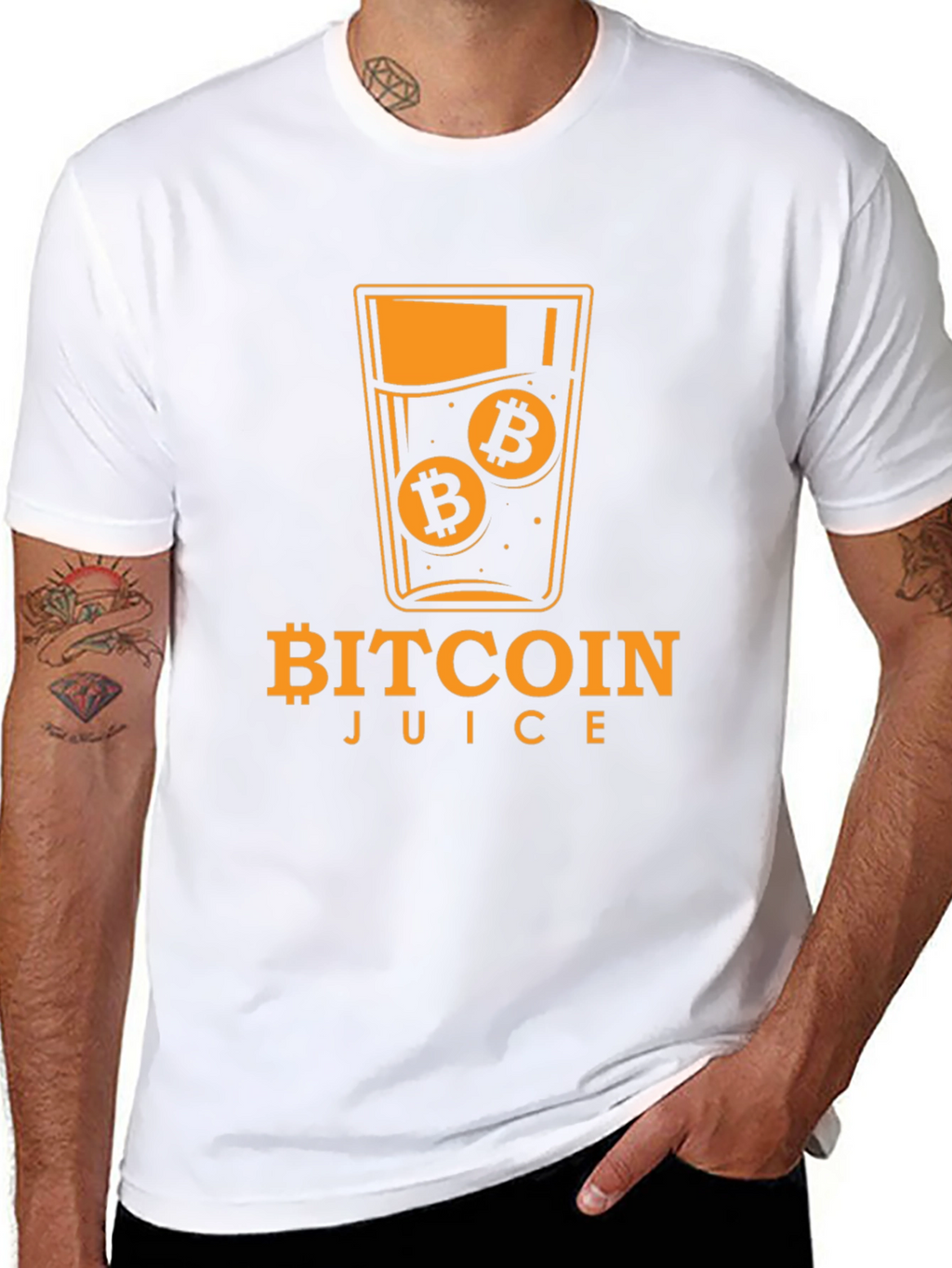 Bitcoin Juice Graphic Tee - Crypto Fan Apparel