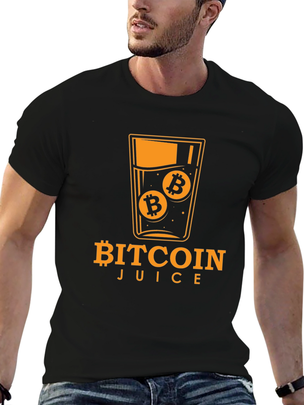 Bitcoin Juice Graphic Tee - Crypto Fan Apparel