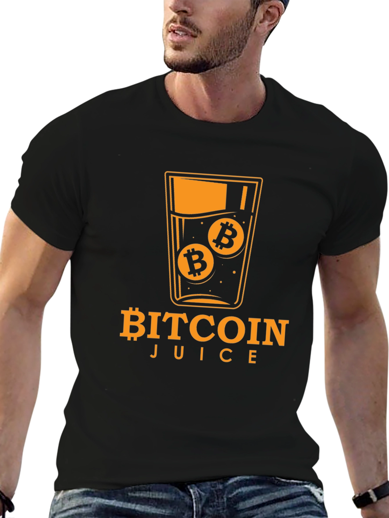 Bitcoin Juice Graphic Tee - Crypto Fan Apparel