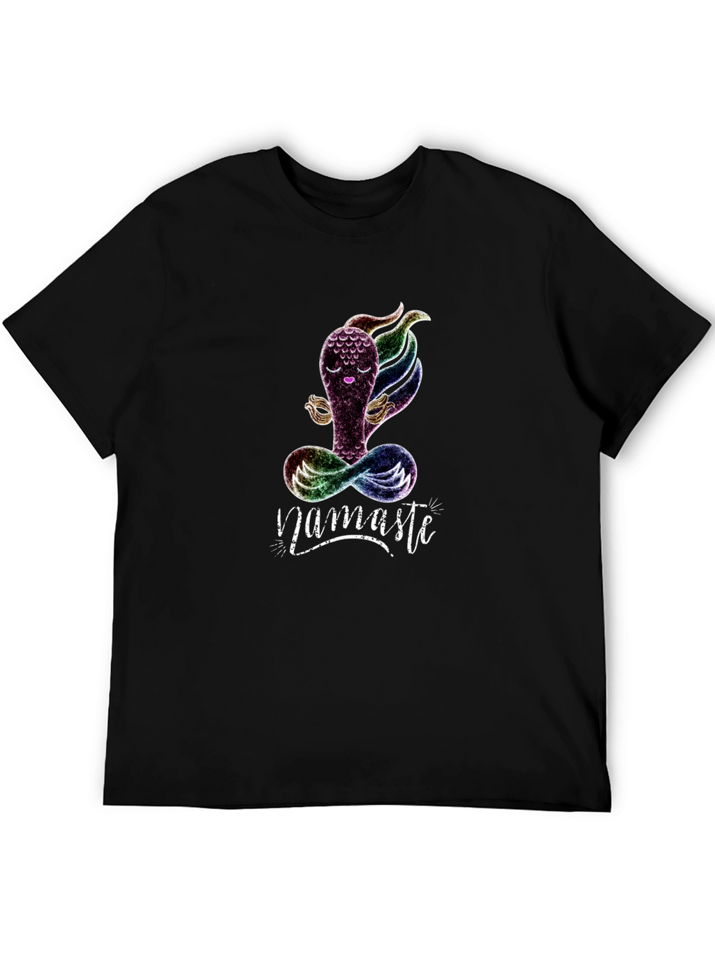 Namaste Yoga T-Shirt - Meditating Rainbow Creature