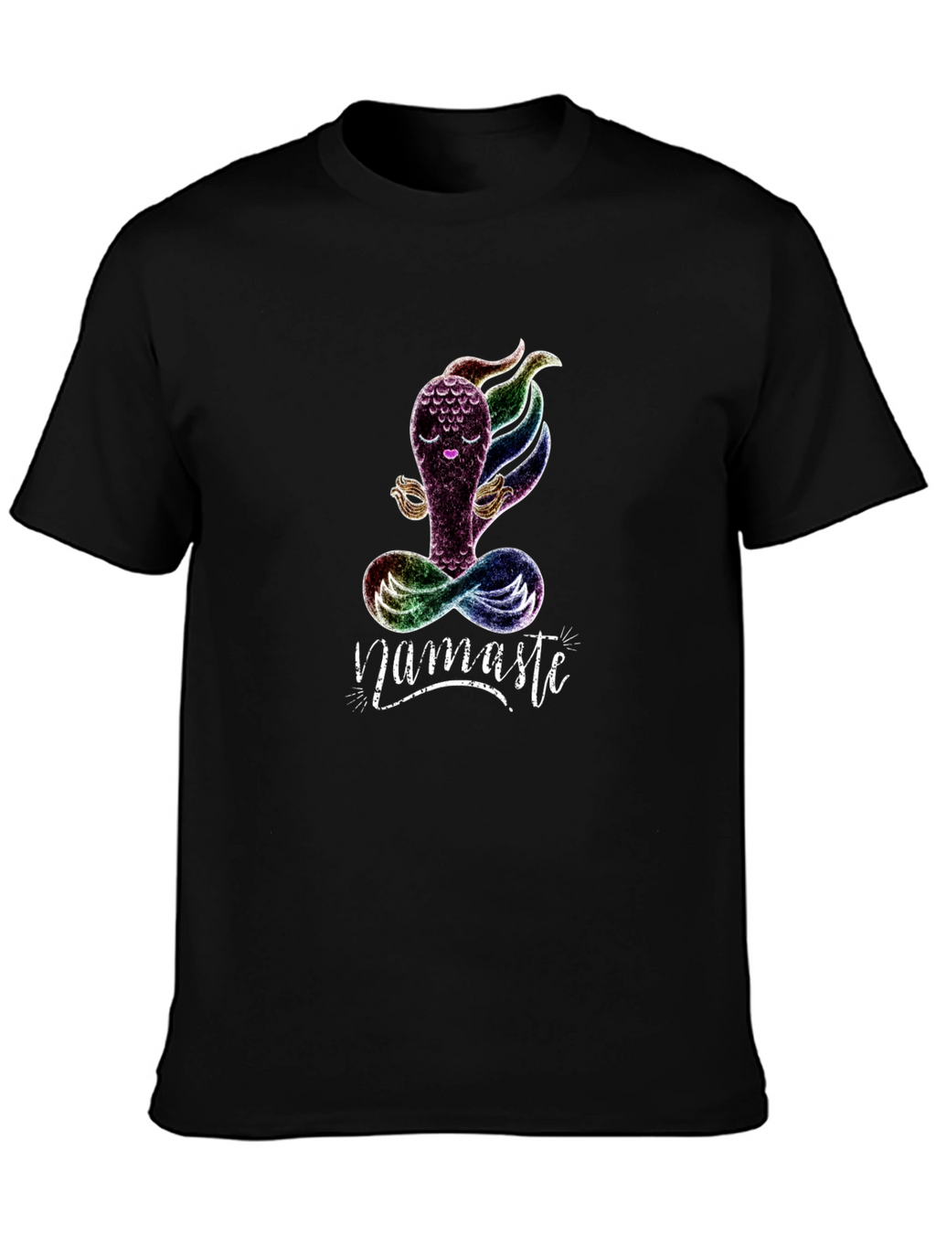 Namaste Yoga T-Shirt - Meditating Rainbow Creature
