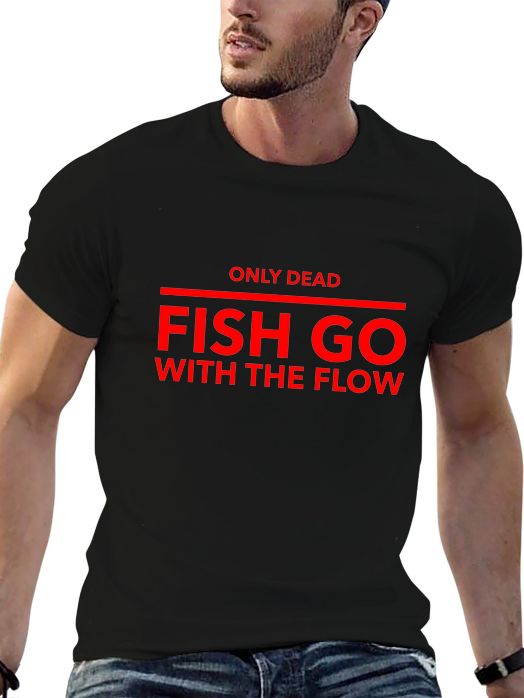 Dead Fish With the Flow Graphic T-Shirt