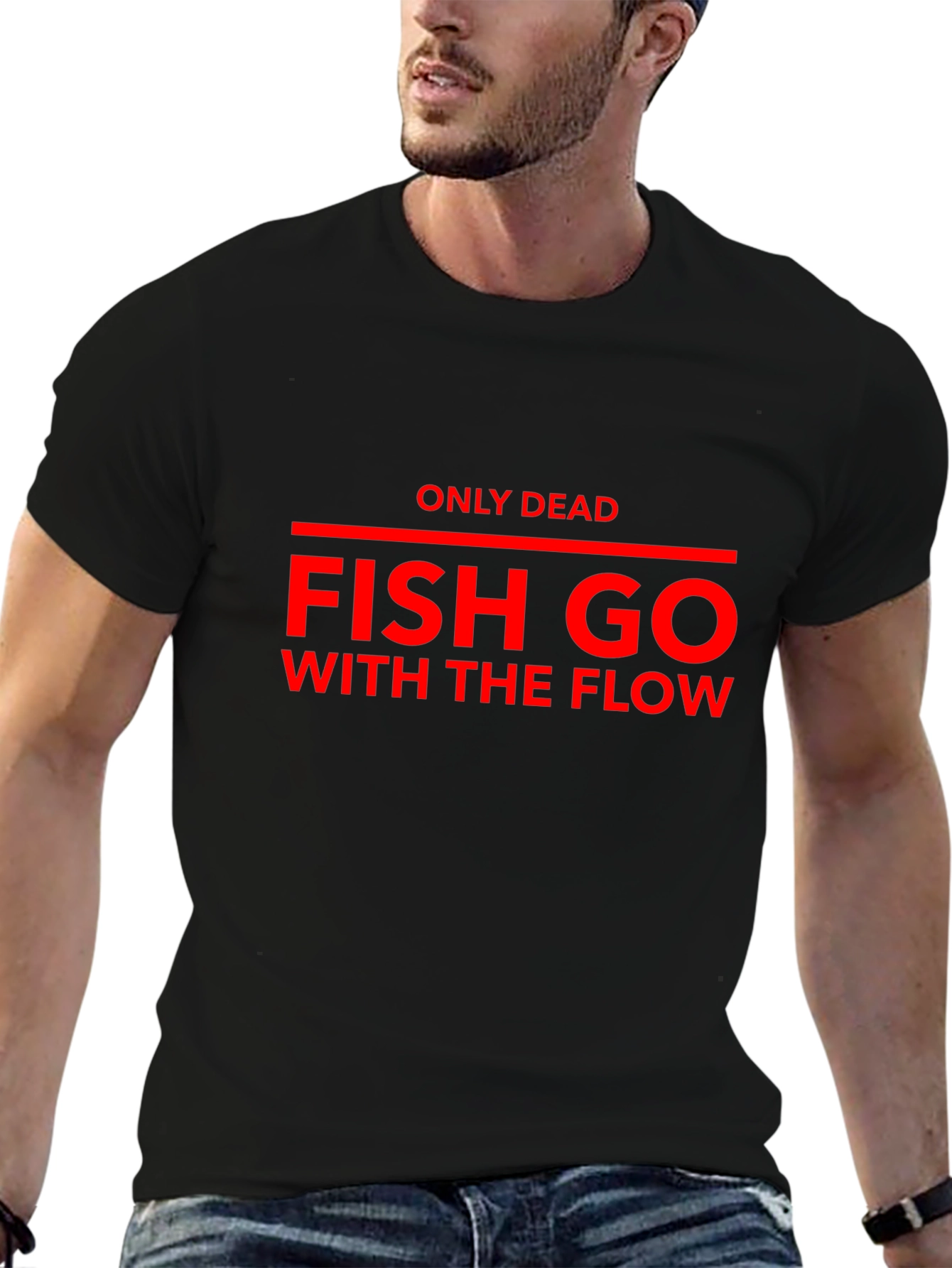 Dead Fish With the Flow Graphic T-Shirt