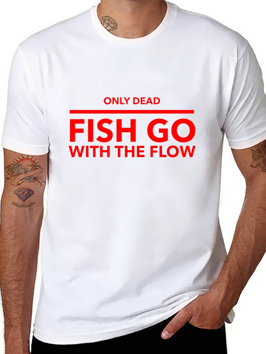 Dead Fish With the Flow Graphic T-Shirt