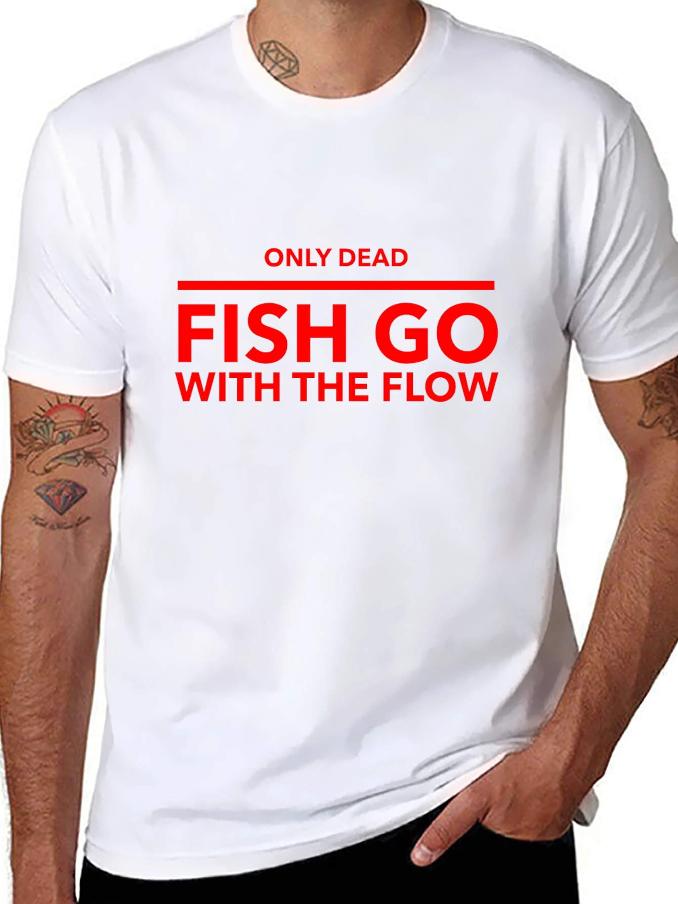 Dead Fish With the Flow Graphic T-Shirt