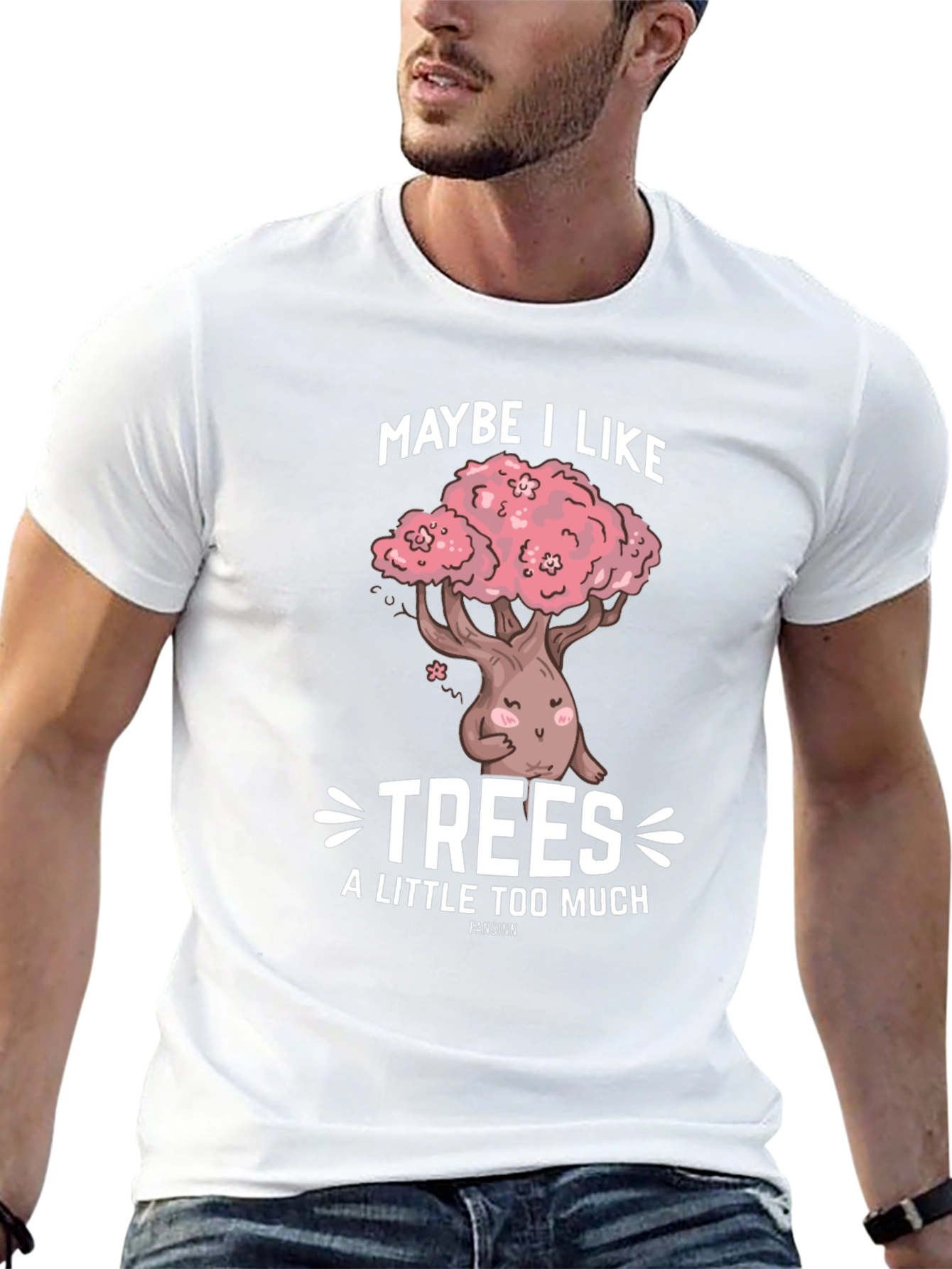 Maybe I Like Trees Black Graphic Tee