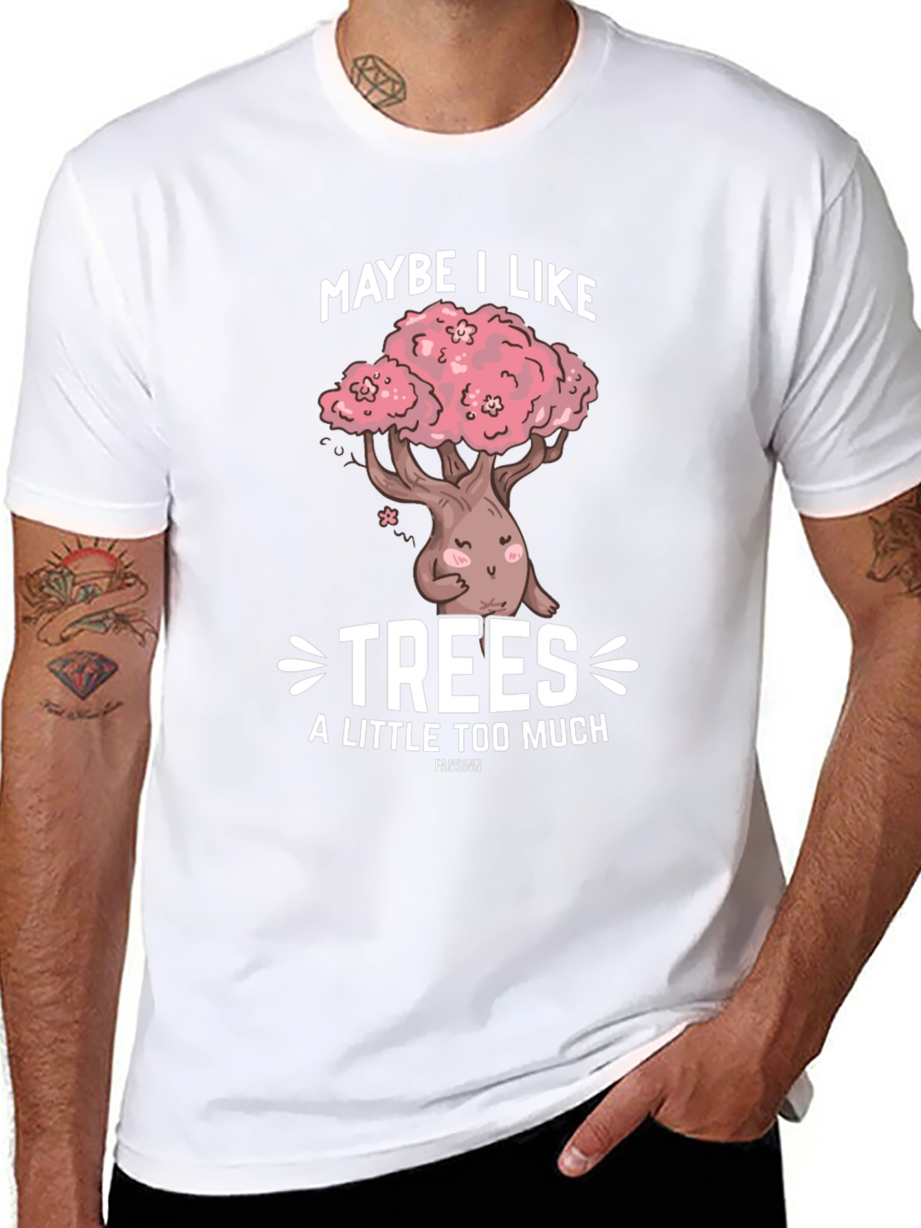 Maybe I Like Trees Black Graphic Tee