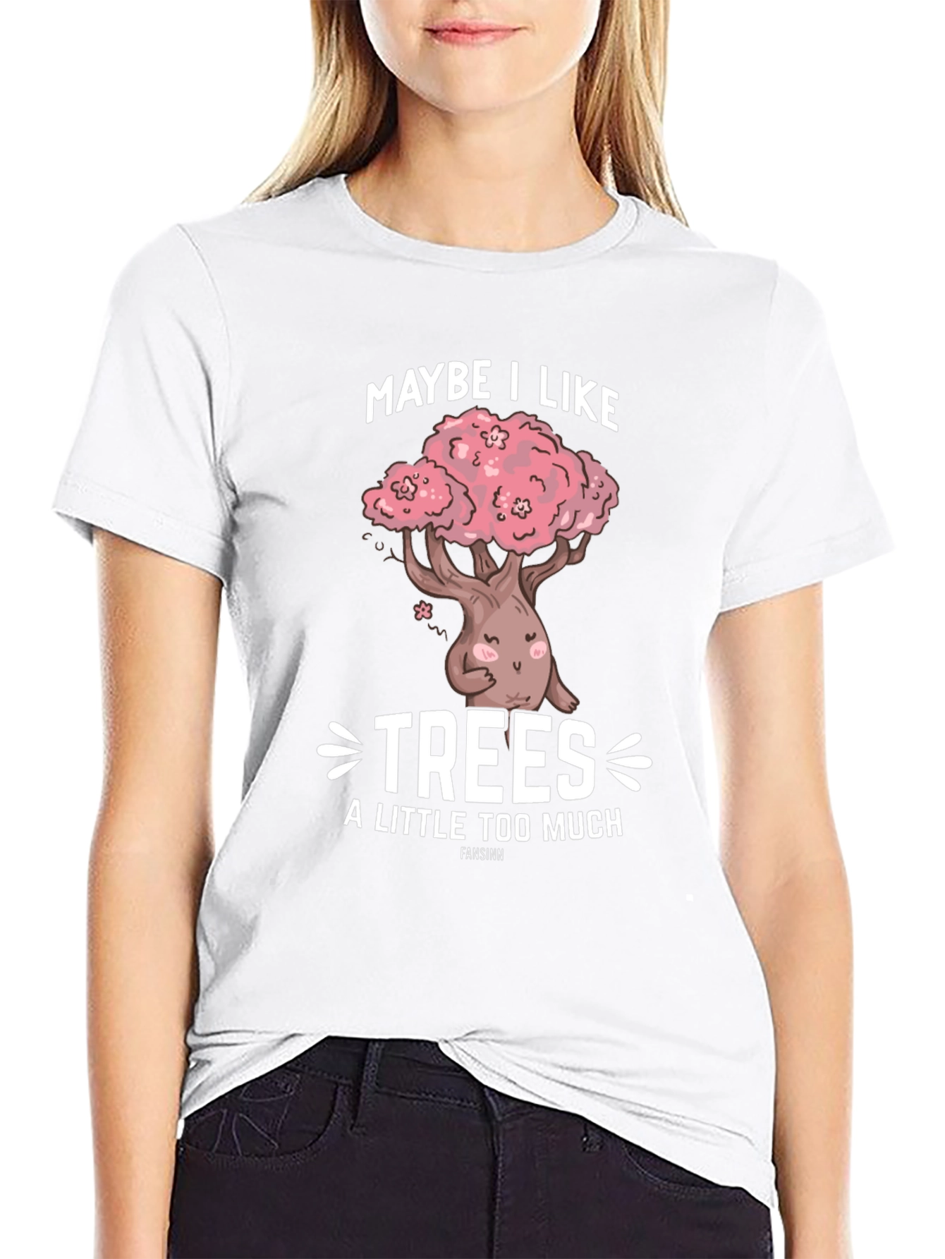Maybe I Like Trees Black Graphic Tee