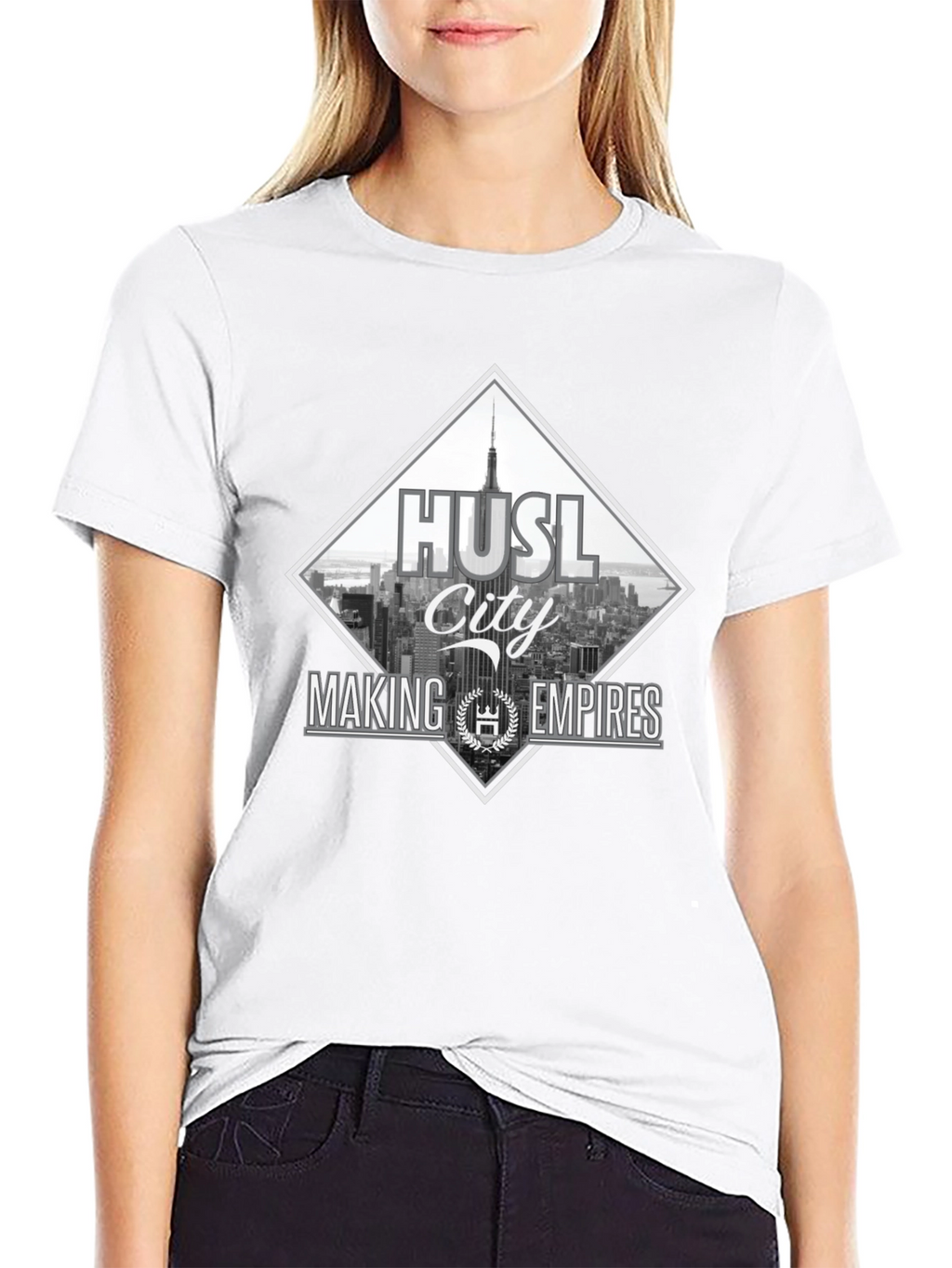 Hustl City Empire Black T-Shirt