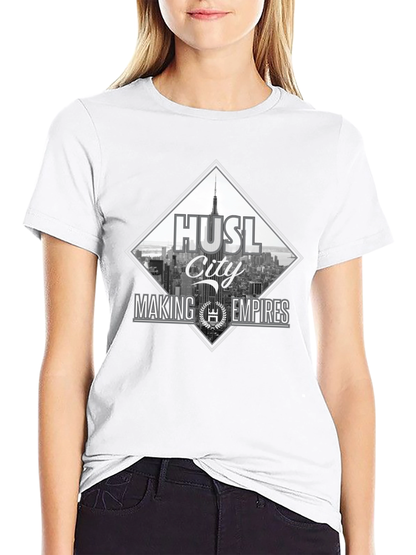 Hustl City Empire Black T-Shirt