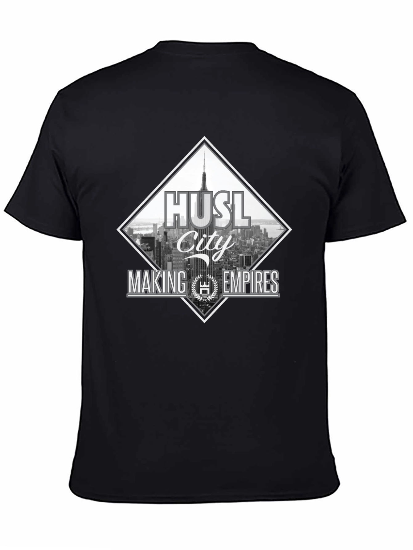 Hustl City Empire Black T-Shirt