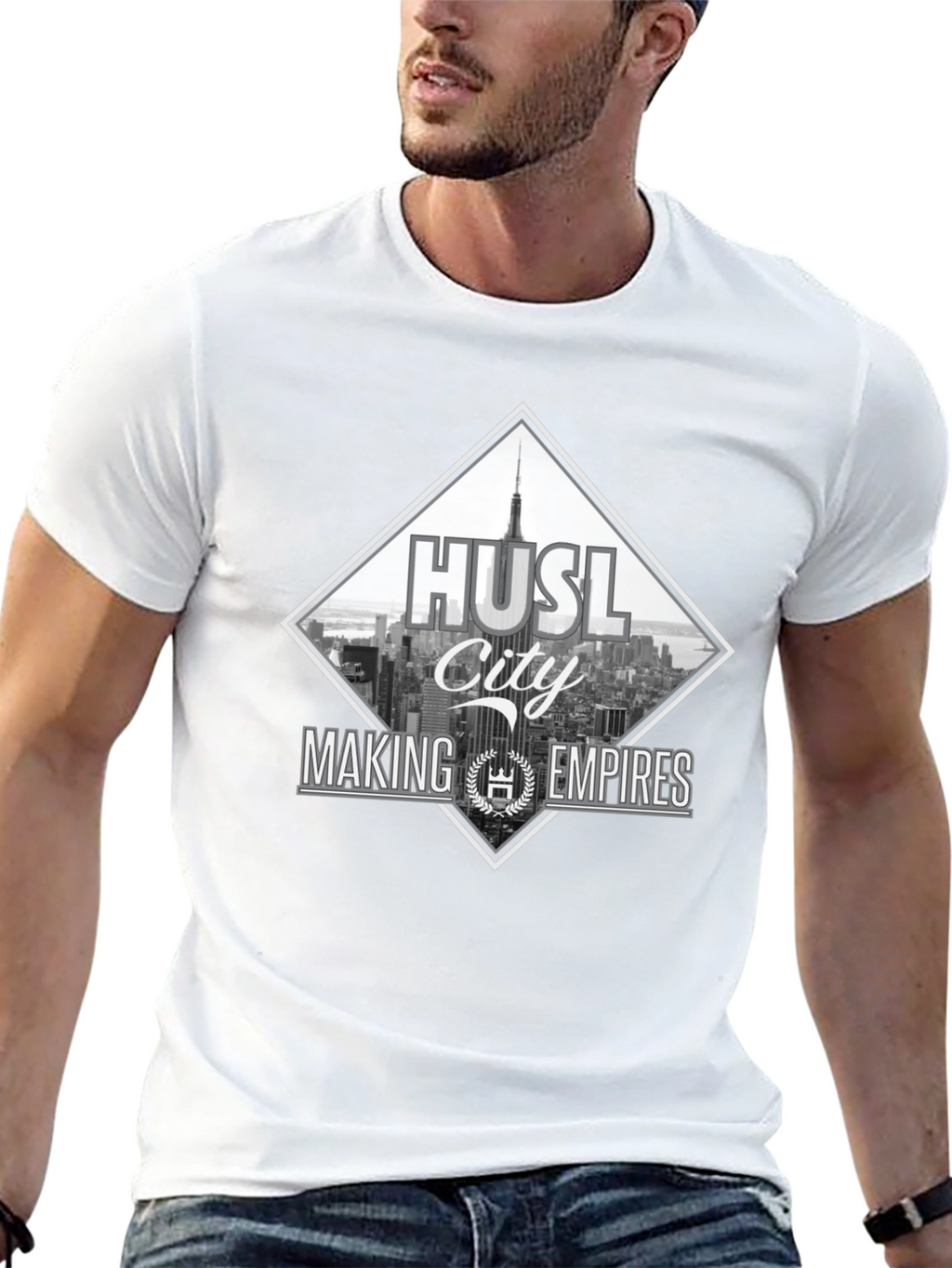 Hustl City Empire Black T-Shirt