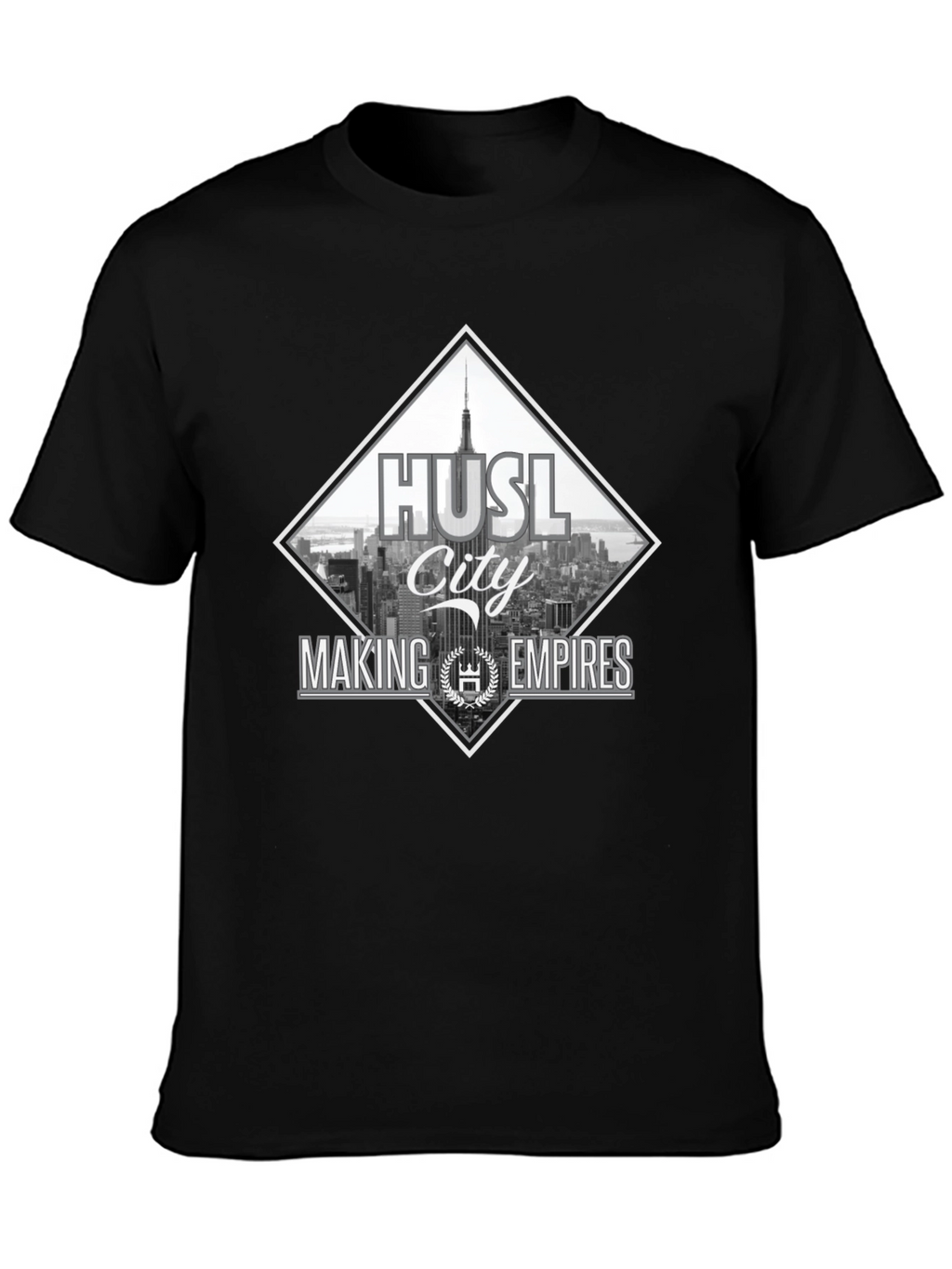 Hustl City Empire Black T-Shirt