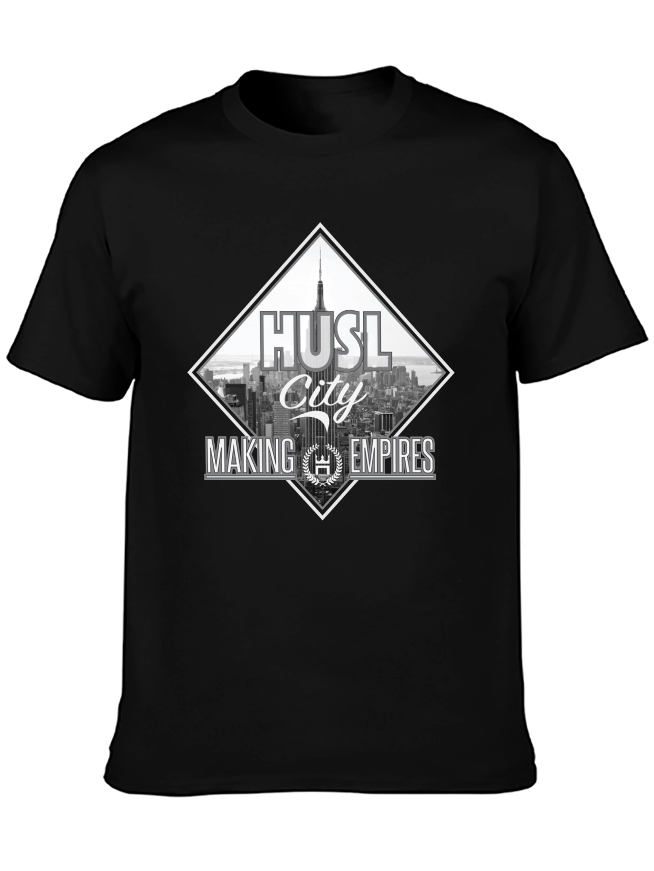 Hustl City Empire Black T-Shirt