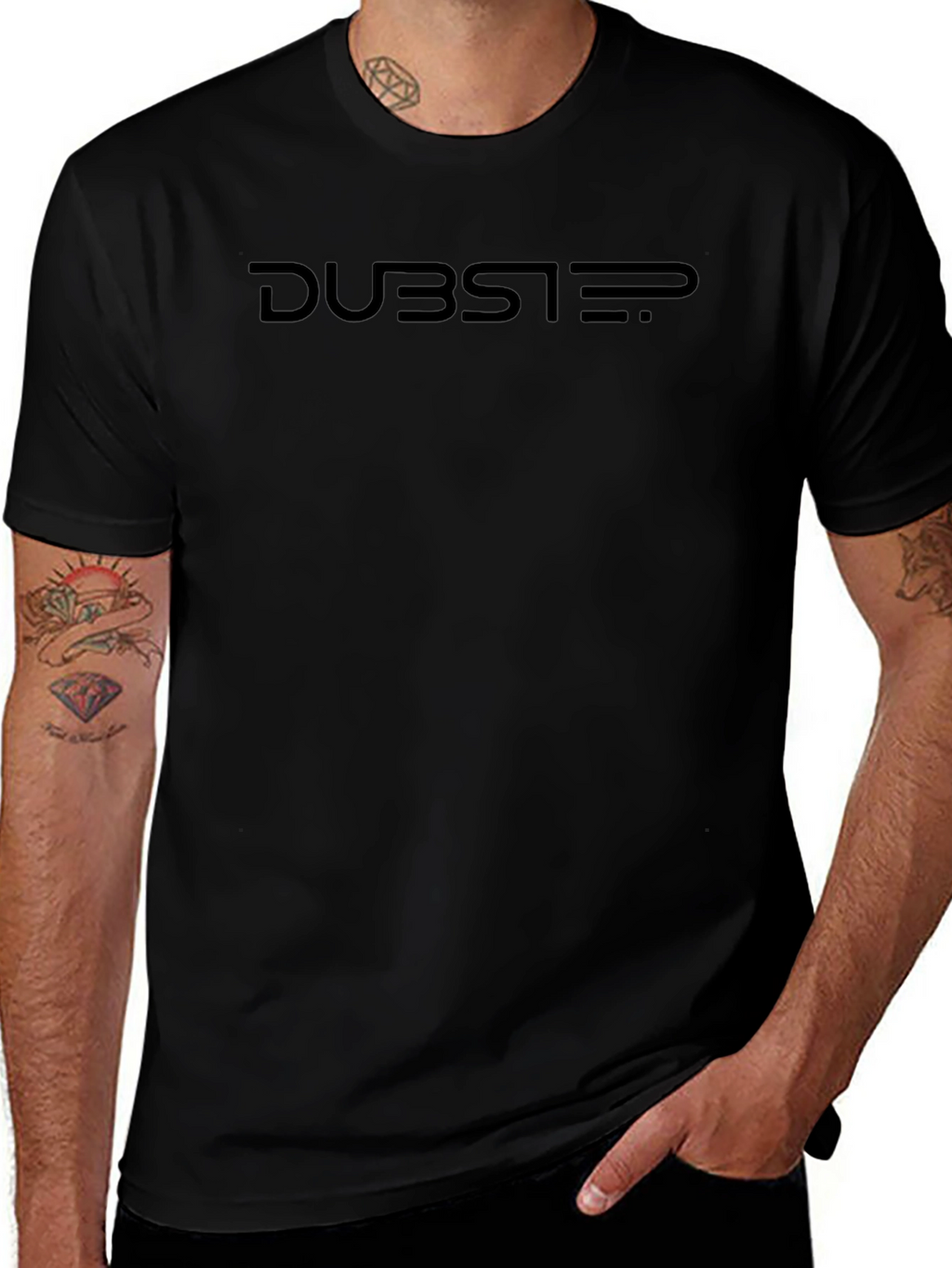 Dubstep Graphic T-Shirt - Casual Black Tee