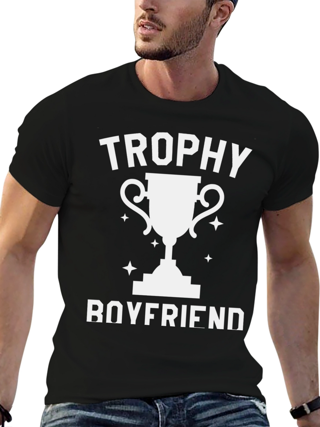 Trophy Boyfriend Graphic Tee - Black T-Shirt