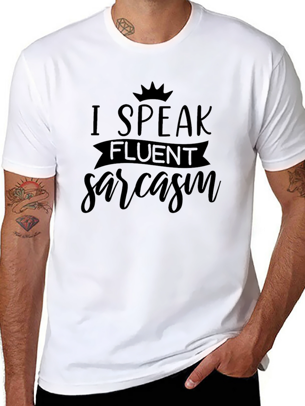 Fluent Sarcasm Graphic Tee - Mens Black T-Shirt