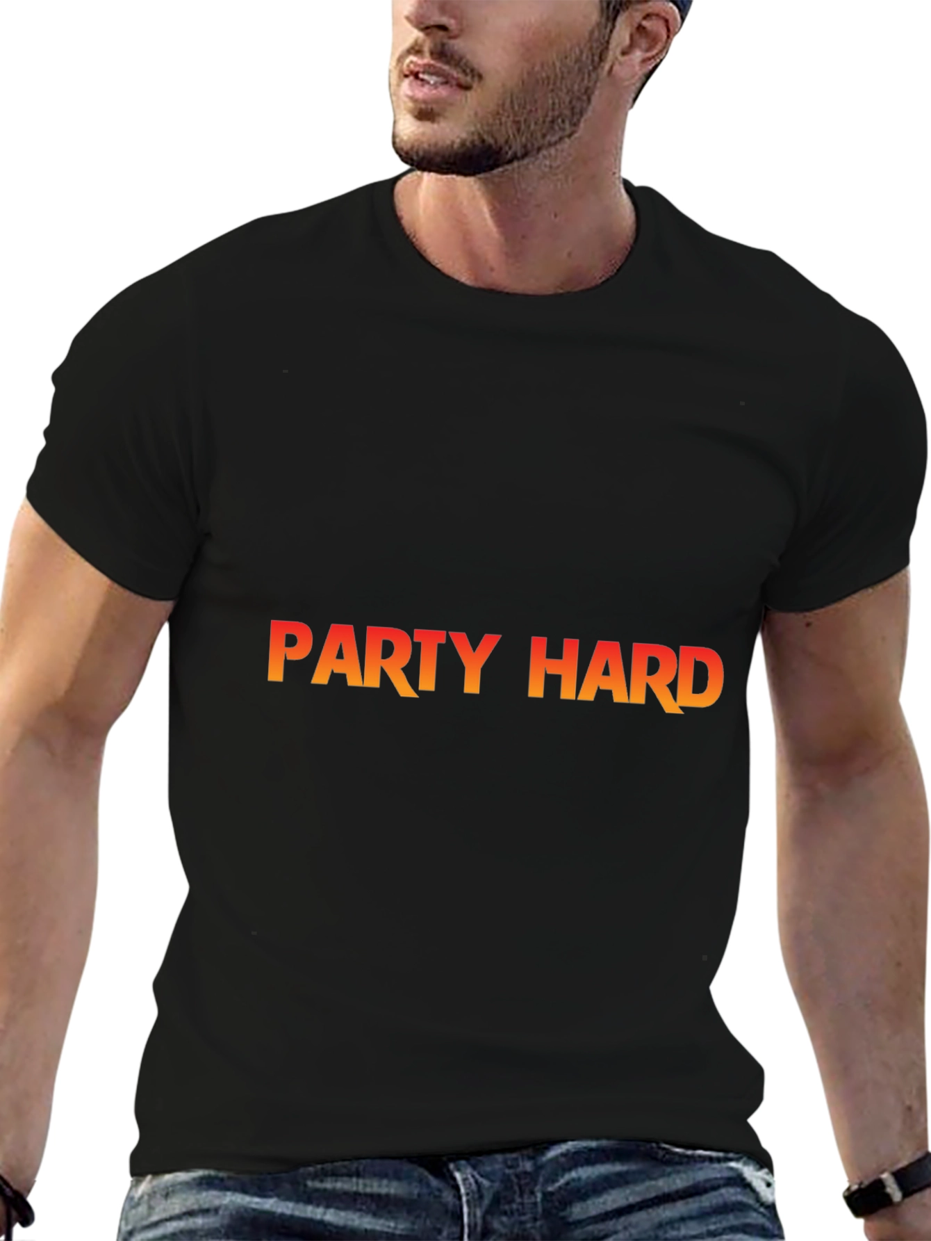 Party Hard Black T-Shirt - Casual Cool Style