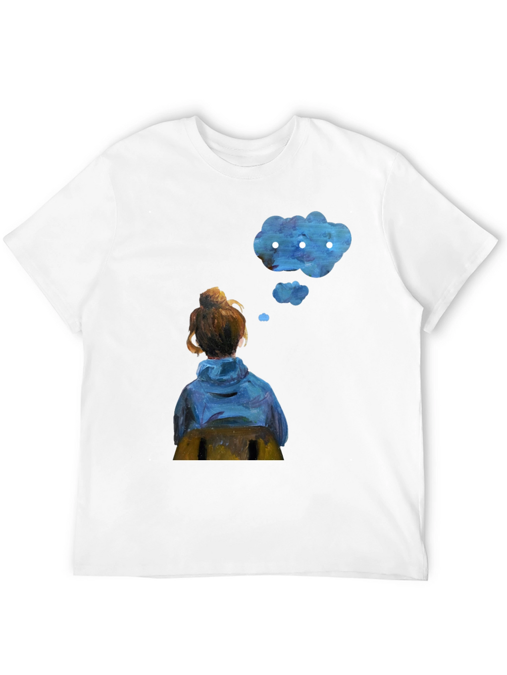 Contemplative Cloud T-Shirt - Artistic Dreamer Tee