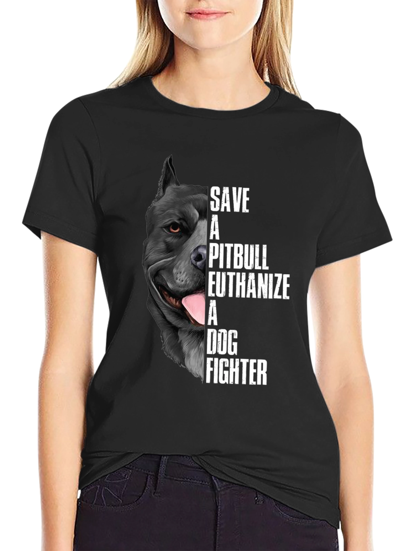 Save a Pitbull T-Shirt Dog Lover Tee