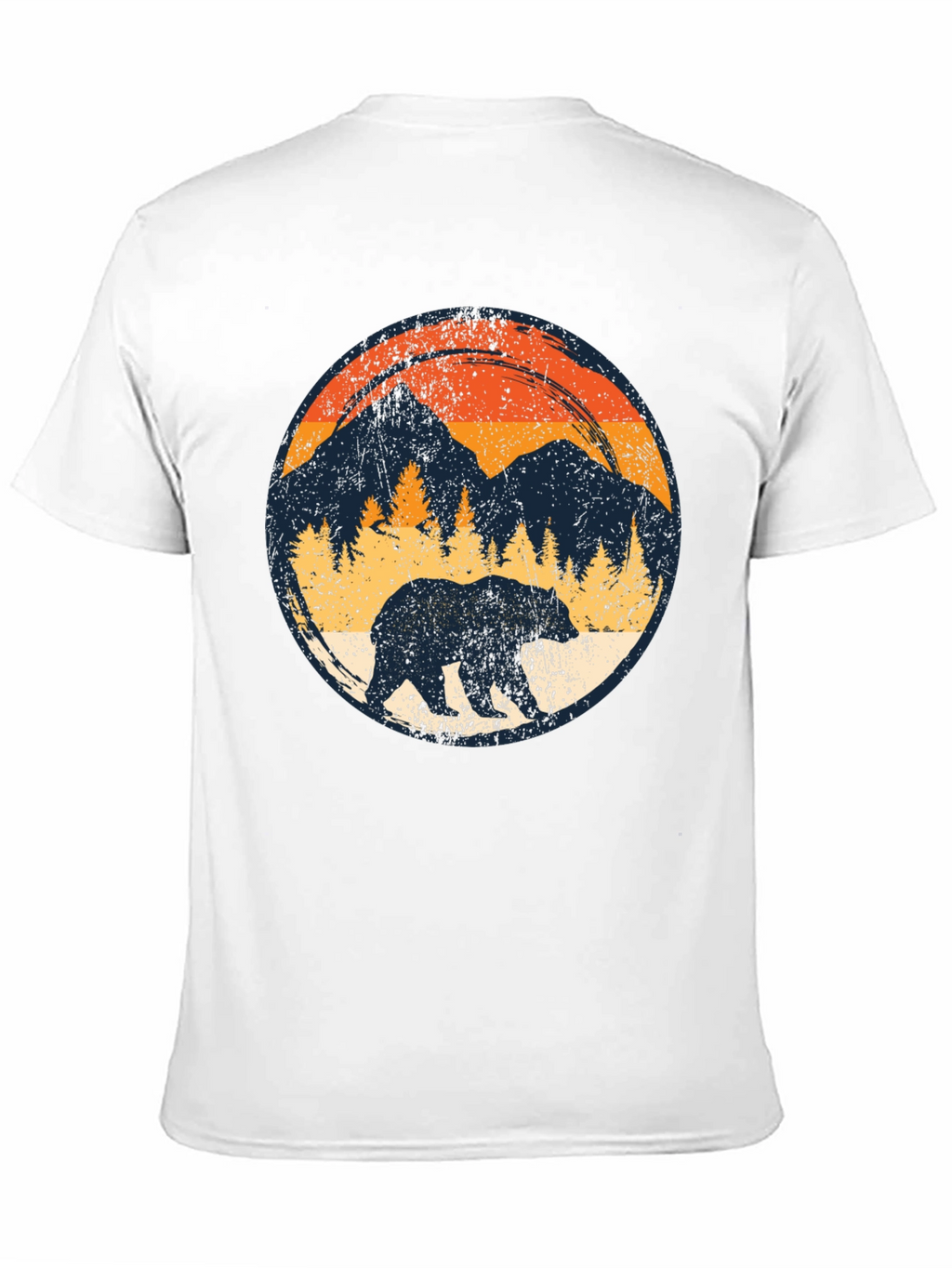 Retro Bear Mountain Black T-Shirt