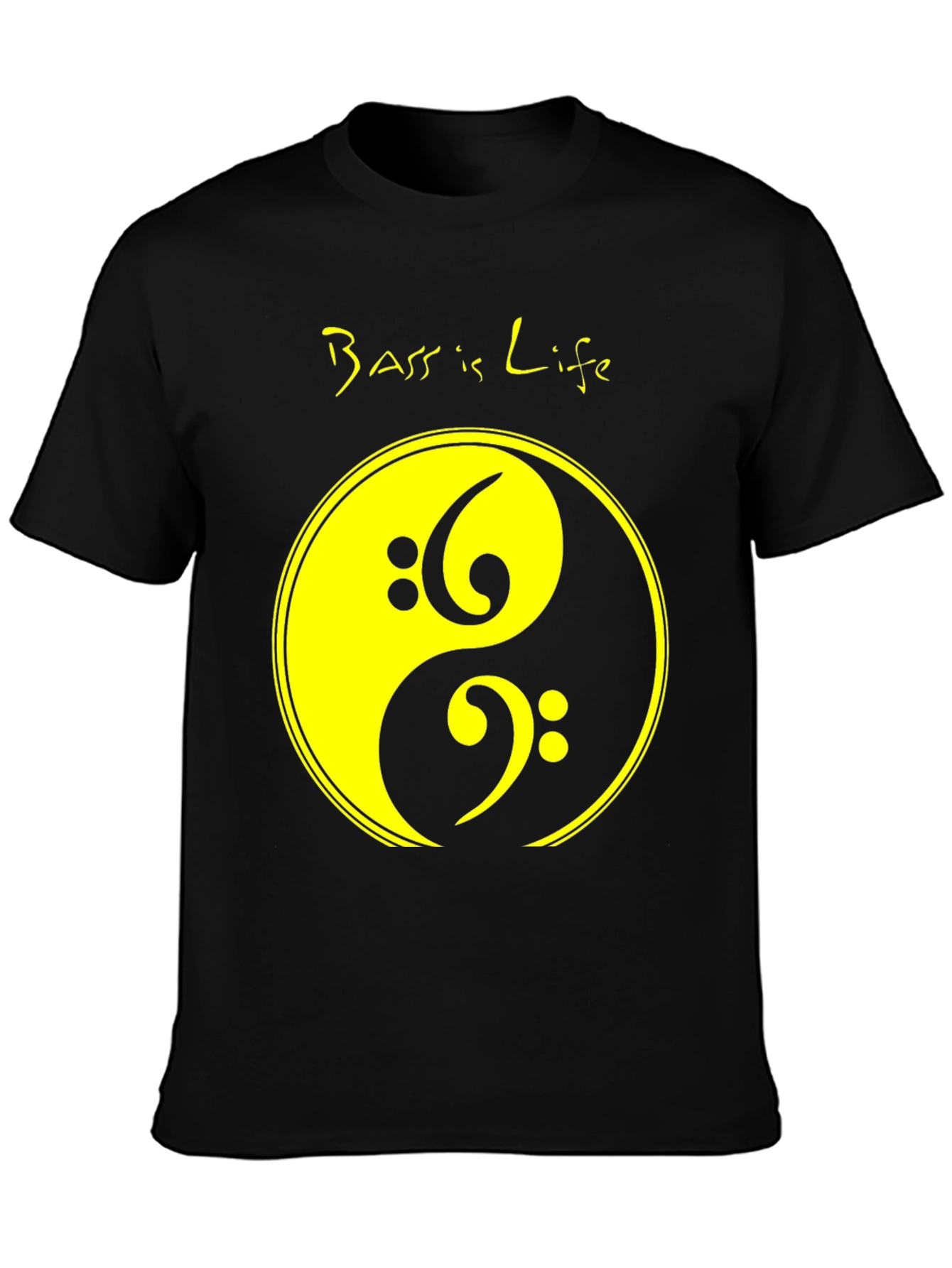 Bass is Life T-Shirt - Yin Yang Design - Musician Tee