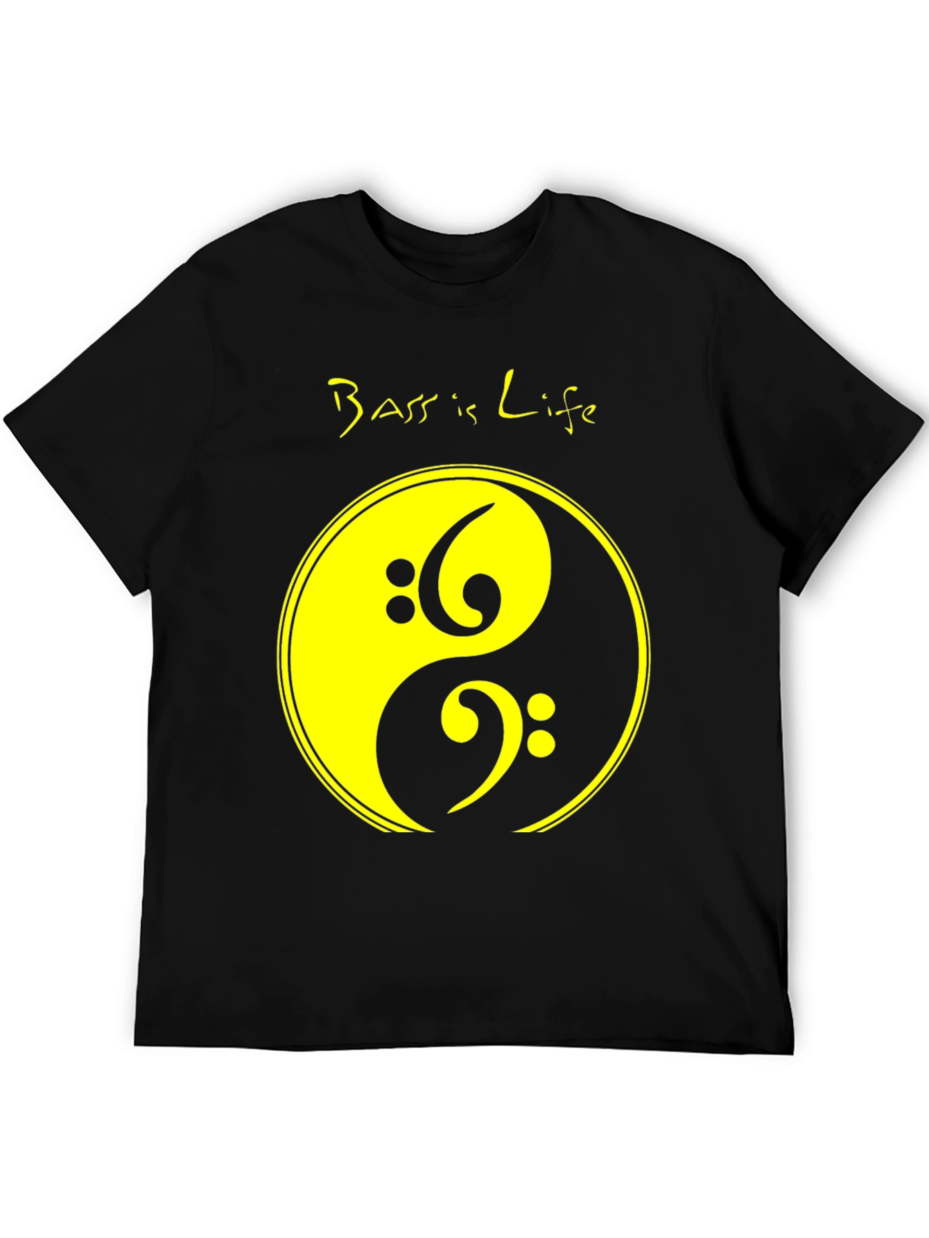 Bass is Life T-Shirt - Yin Yang Design - Musician Tee