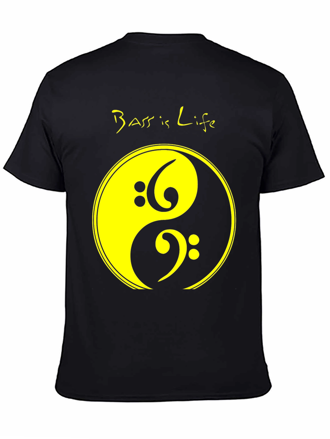 Bass is Life T-Shirt - Yin Yang Design - Musician Tee