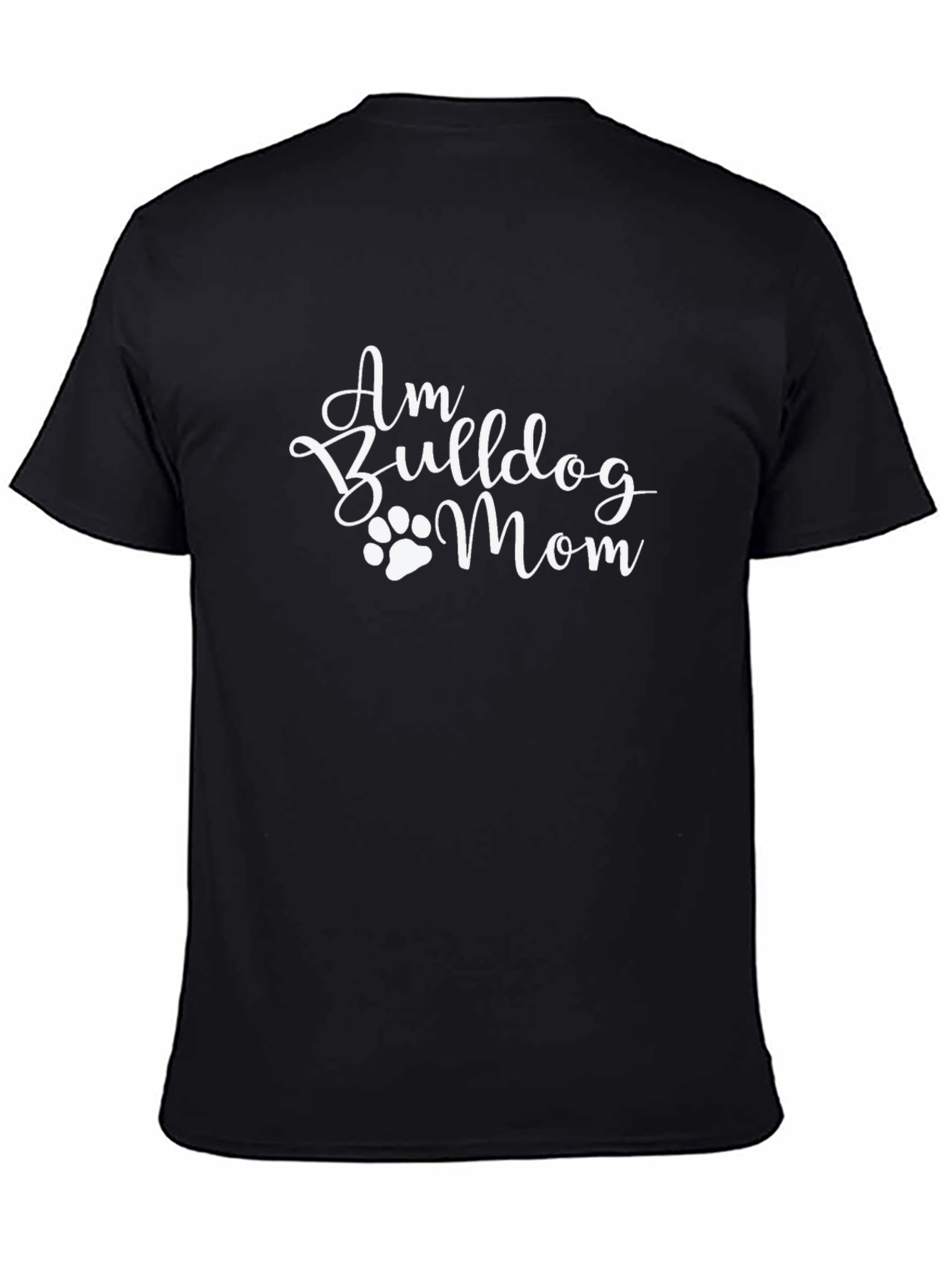 Am Bulldog Mom Black T-Shirt