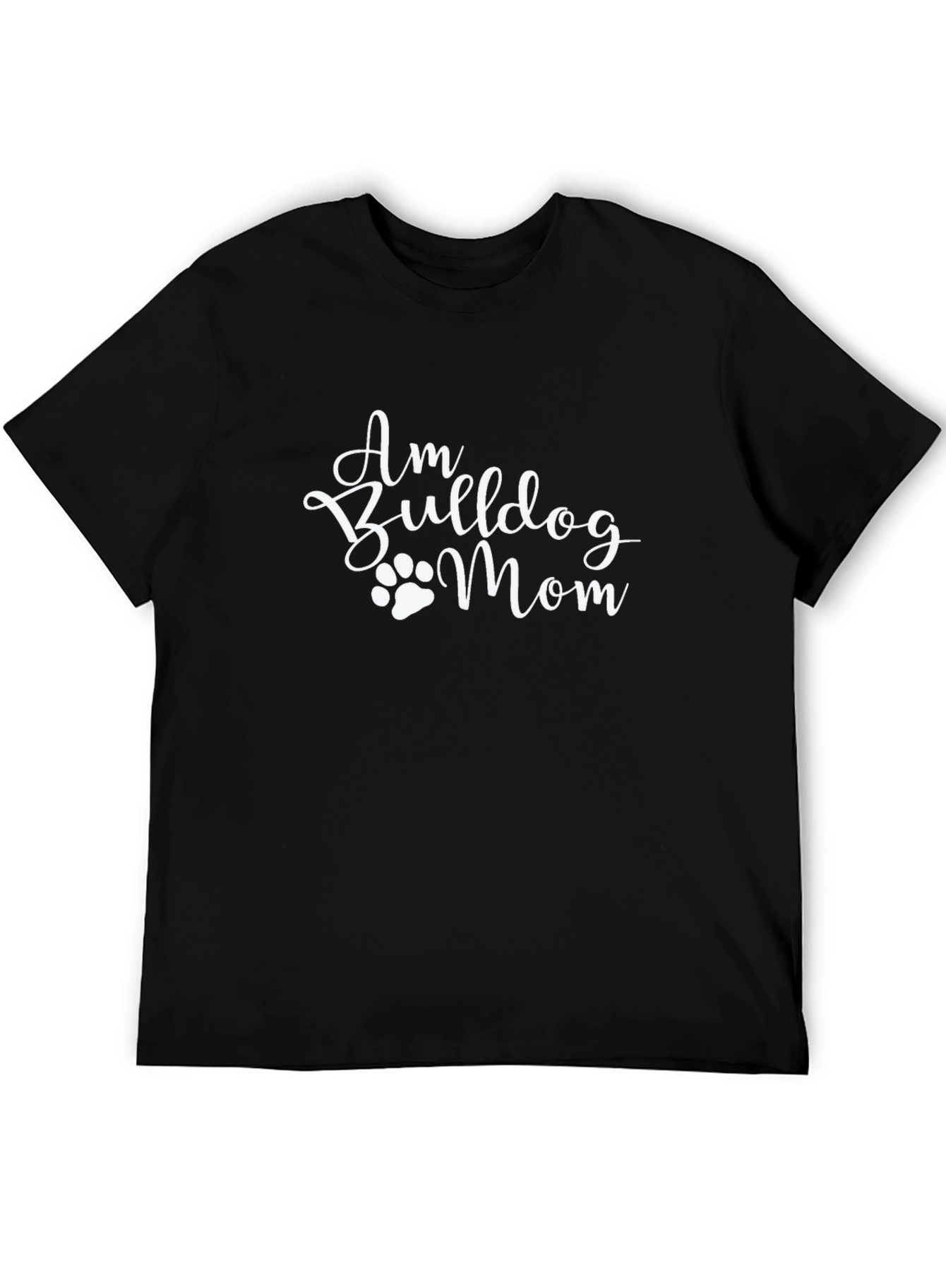 Am Bulldog Mom Black T-Shirt