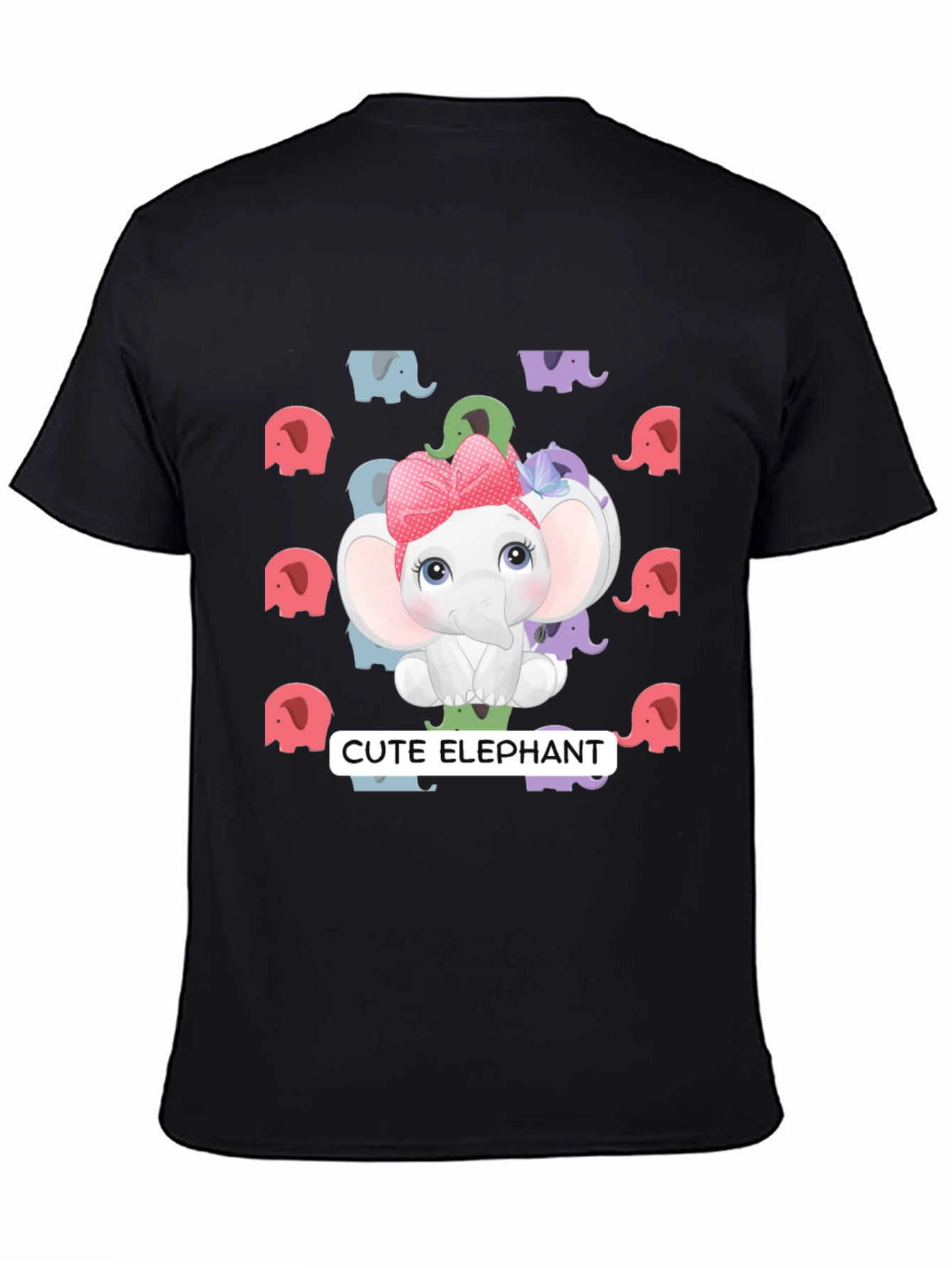Cute Elephant Graphic Tee - Adorable Cartoon Animal Design