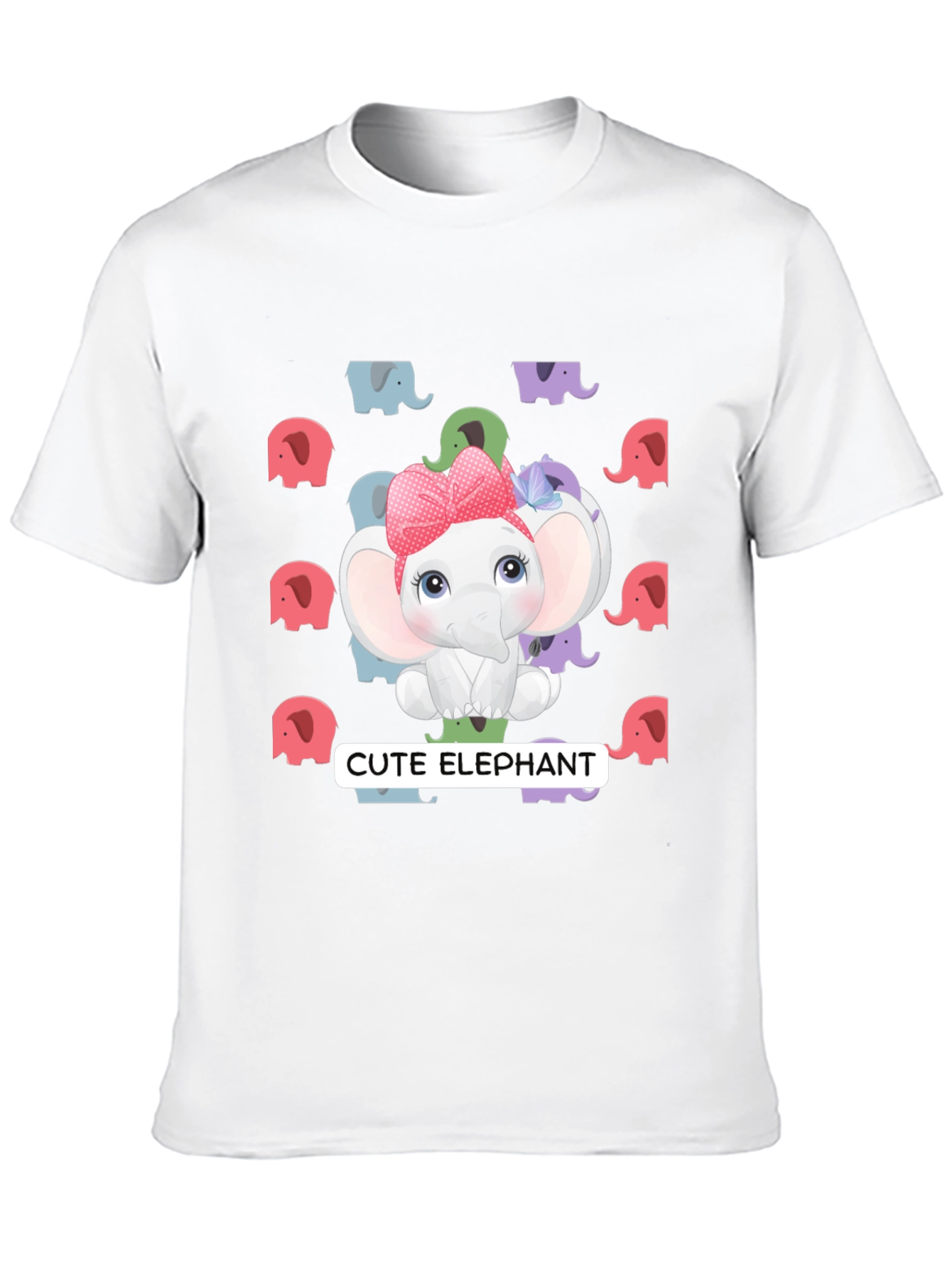Cute Elephant Graphic Tee - Adorable Cartoon Animal Design