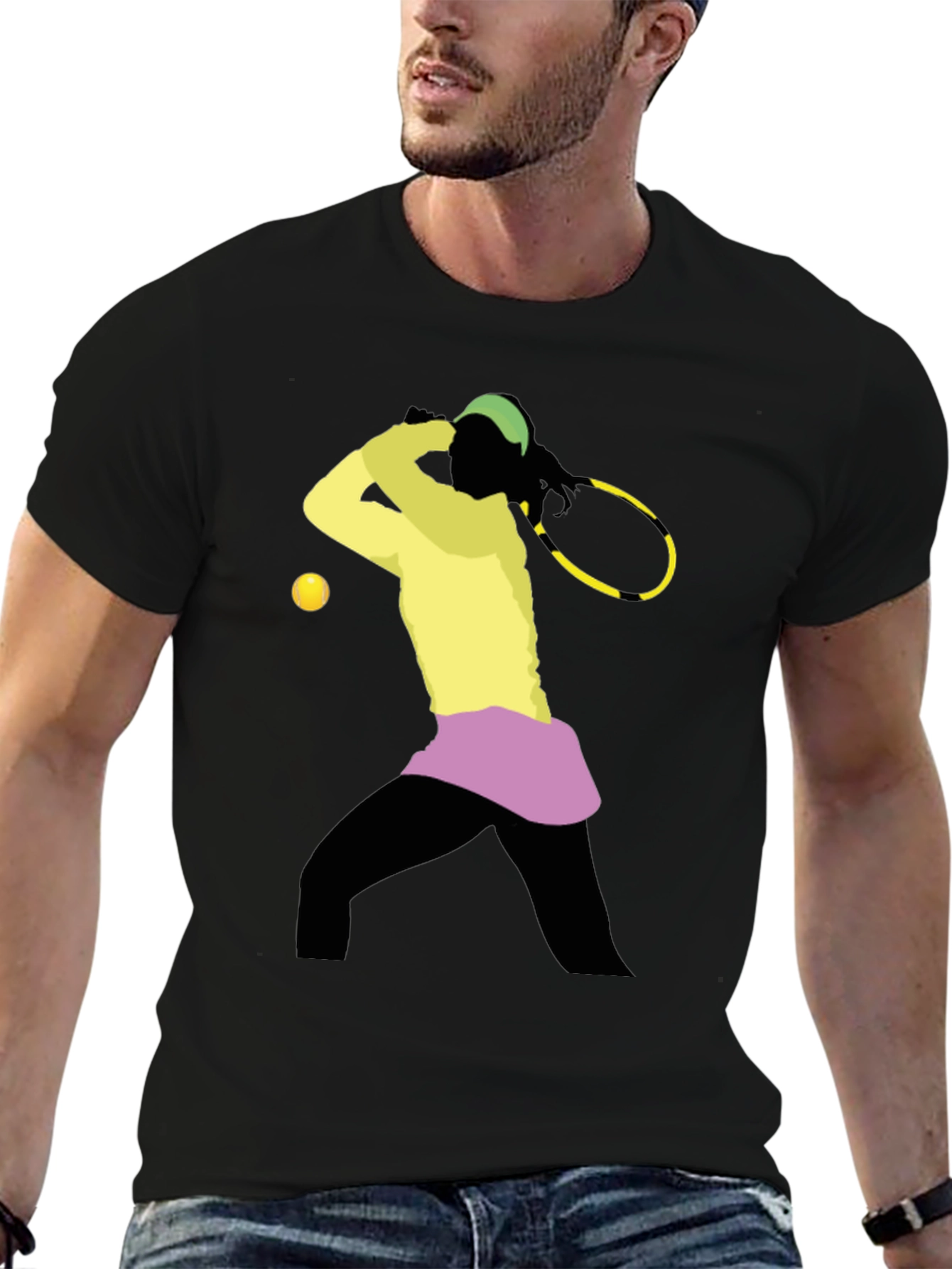 Tennis Player Graphic T-Shirt