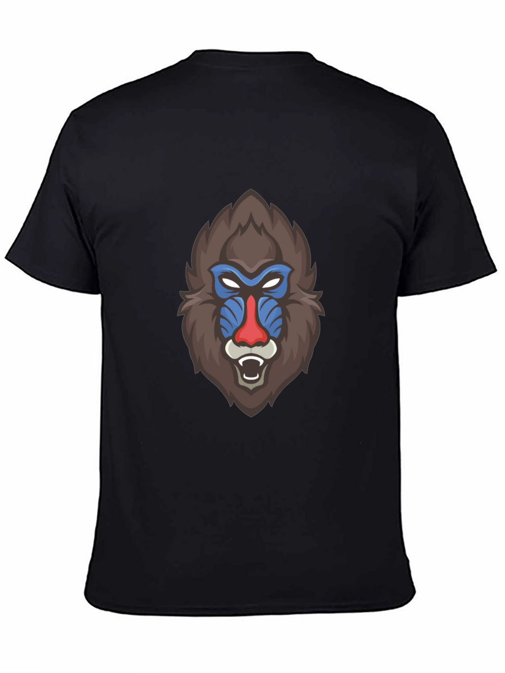Bold Mandrill Graphic Tee - Black Cotton Blend