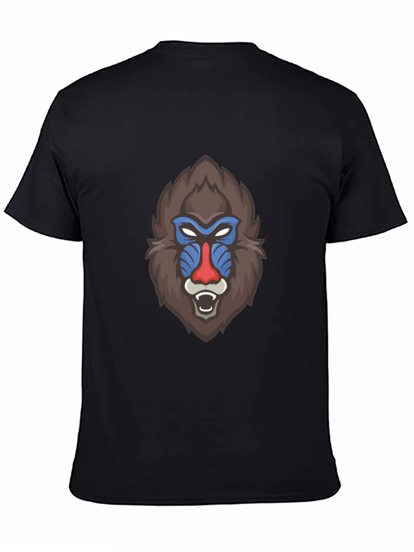 Bold Mandrill Graphic Tee - Black Cotton Blend