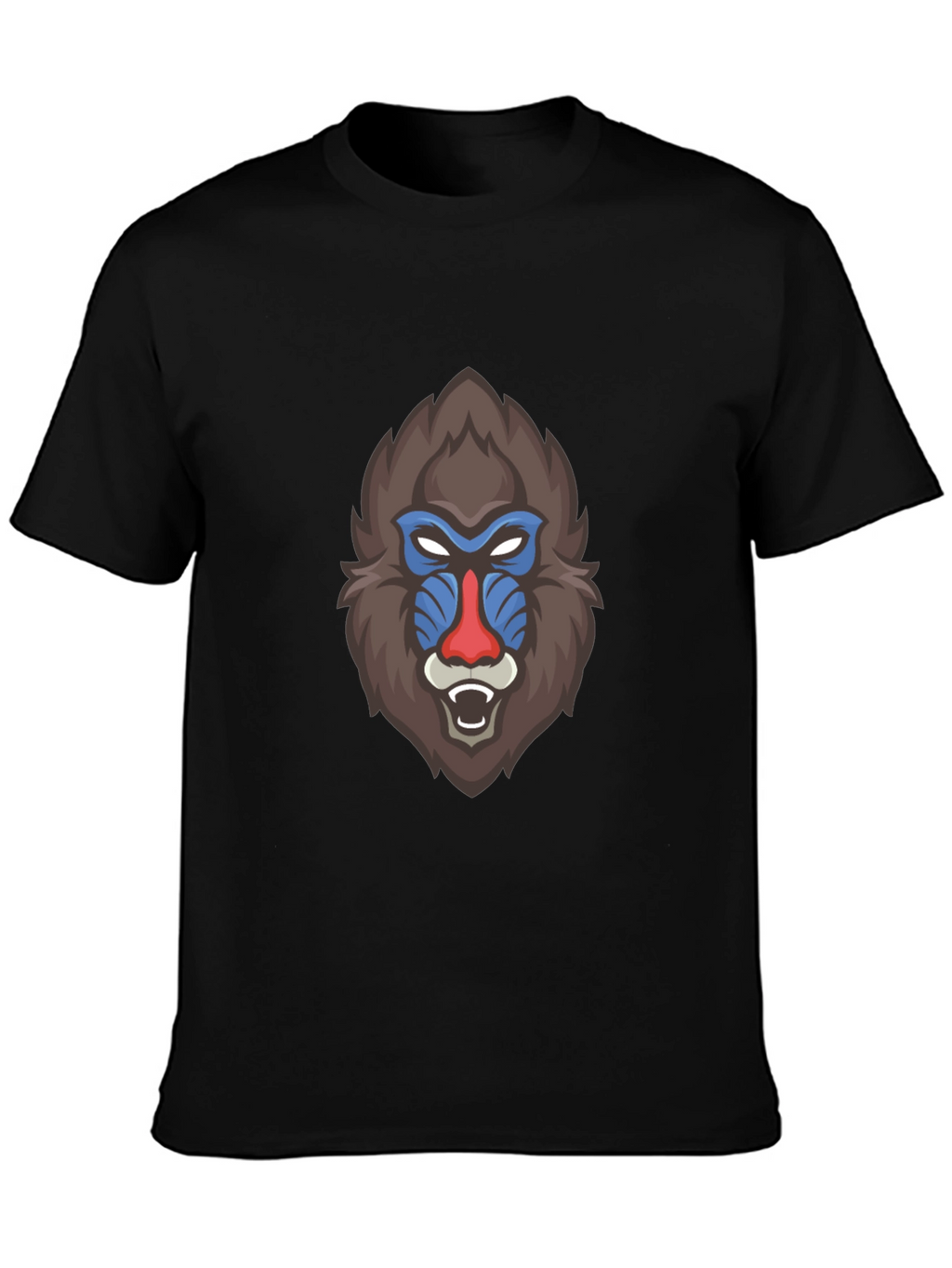 Bold Mandrill Graphic Tee - Black Cotton Blend