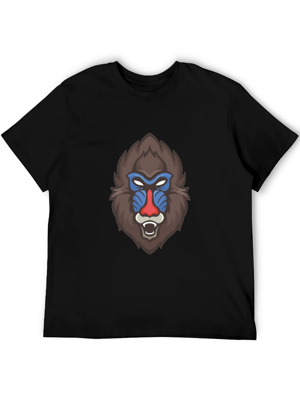 Bold Mandrill Graphic Tee - Black Cotton Blend