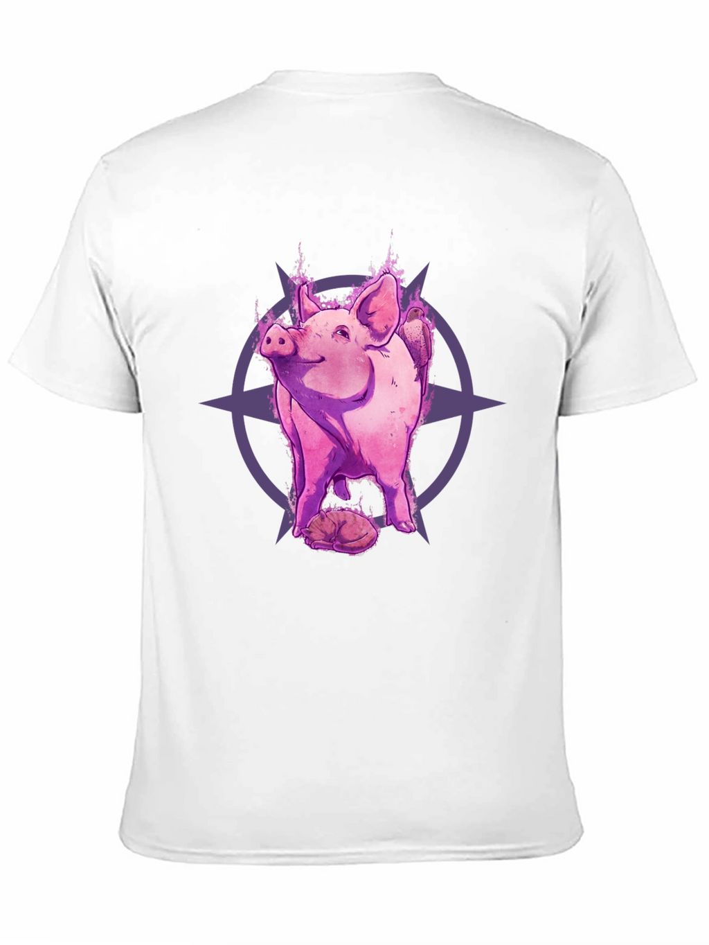 Mystic Pig Graphic Tee - Black Cotton T-Shirt