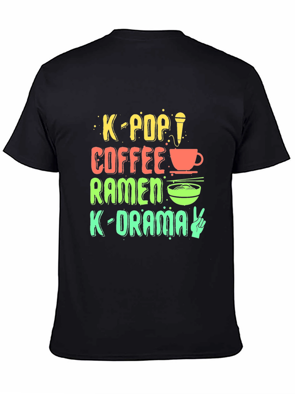 K-Pop Fan T-Shirt: Coffee Ramen K-Drama Design