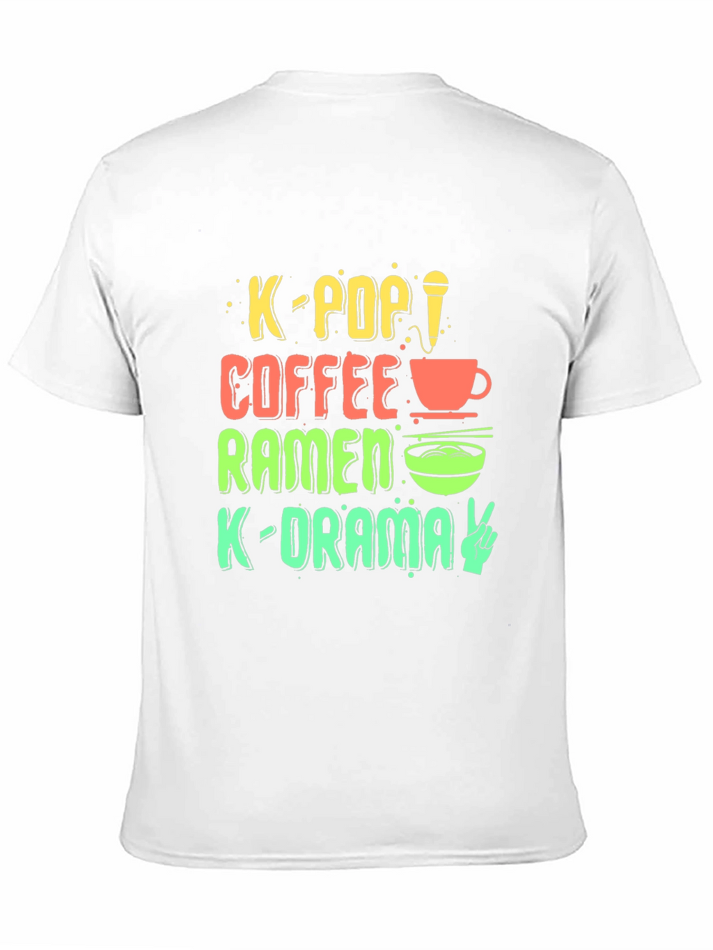 K-Pop Fan T-Shirt: Coffee Ramen K-Drama Design