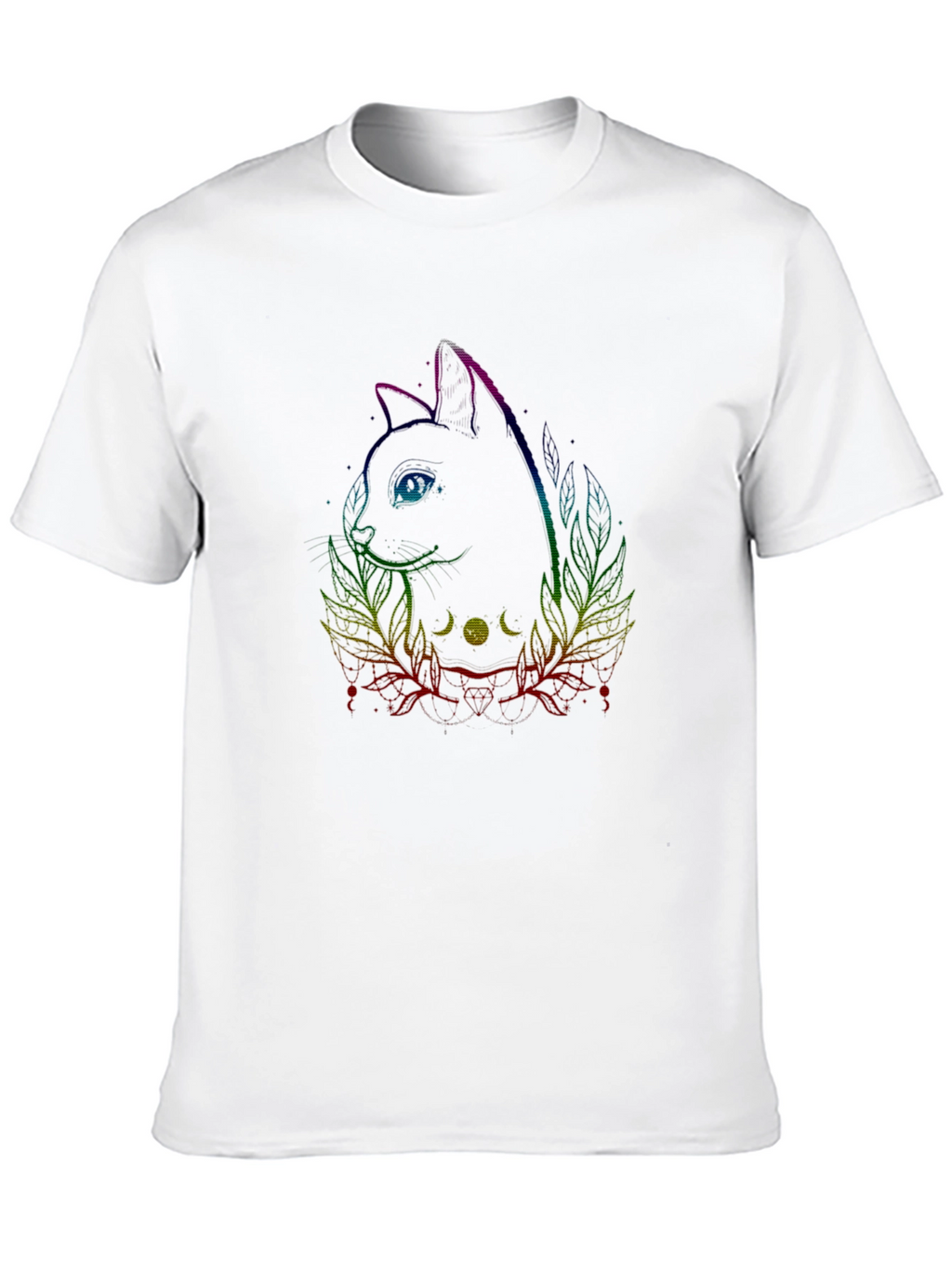 Mystic Cat Graphic Tee - Black