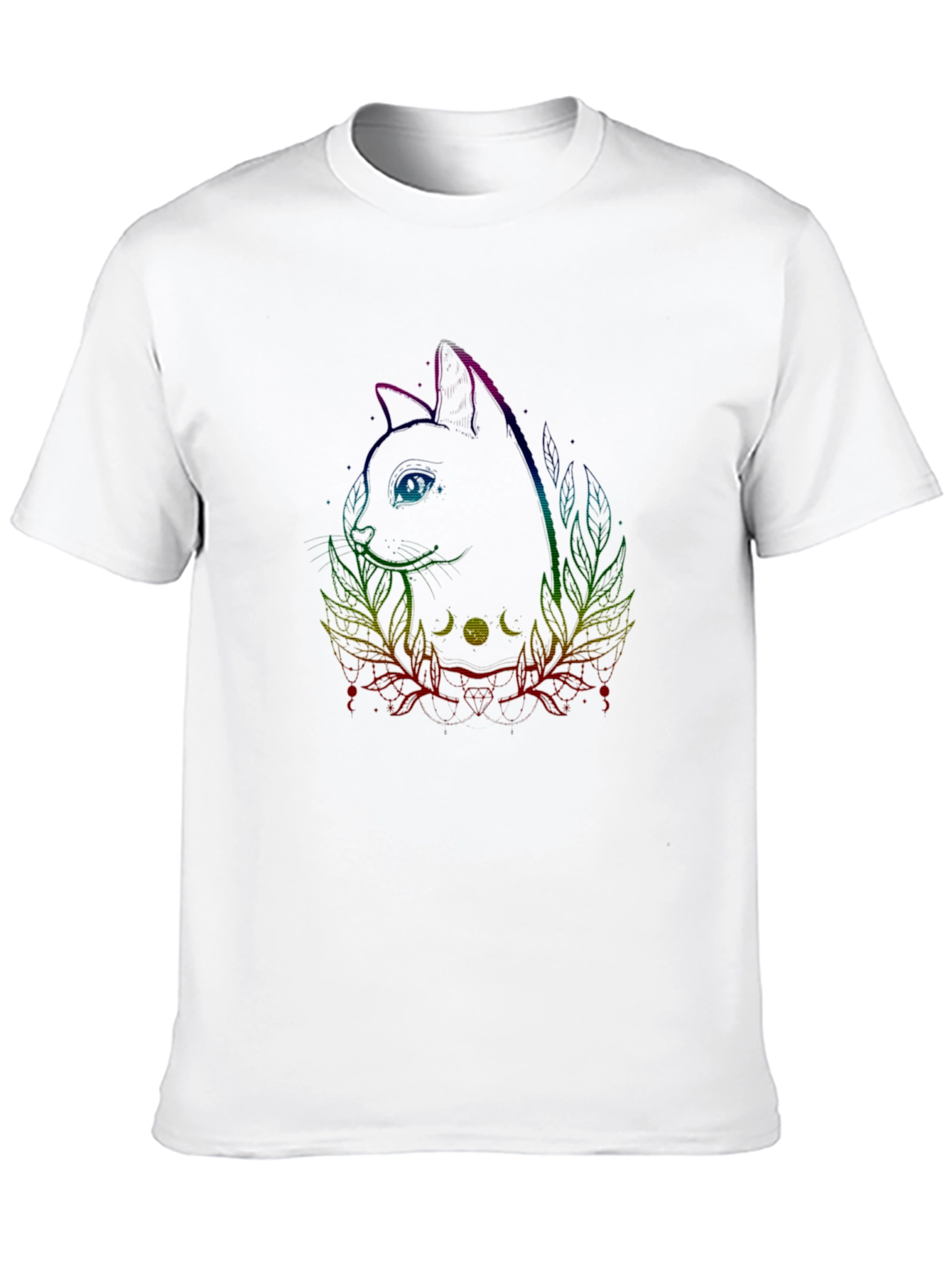 Mystic Cat Graphic Tee - Black