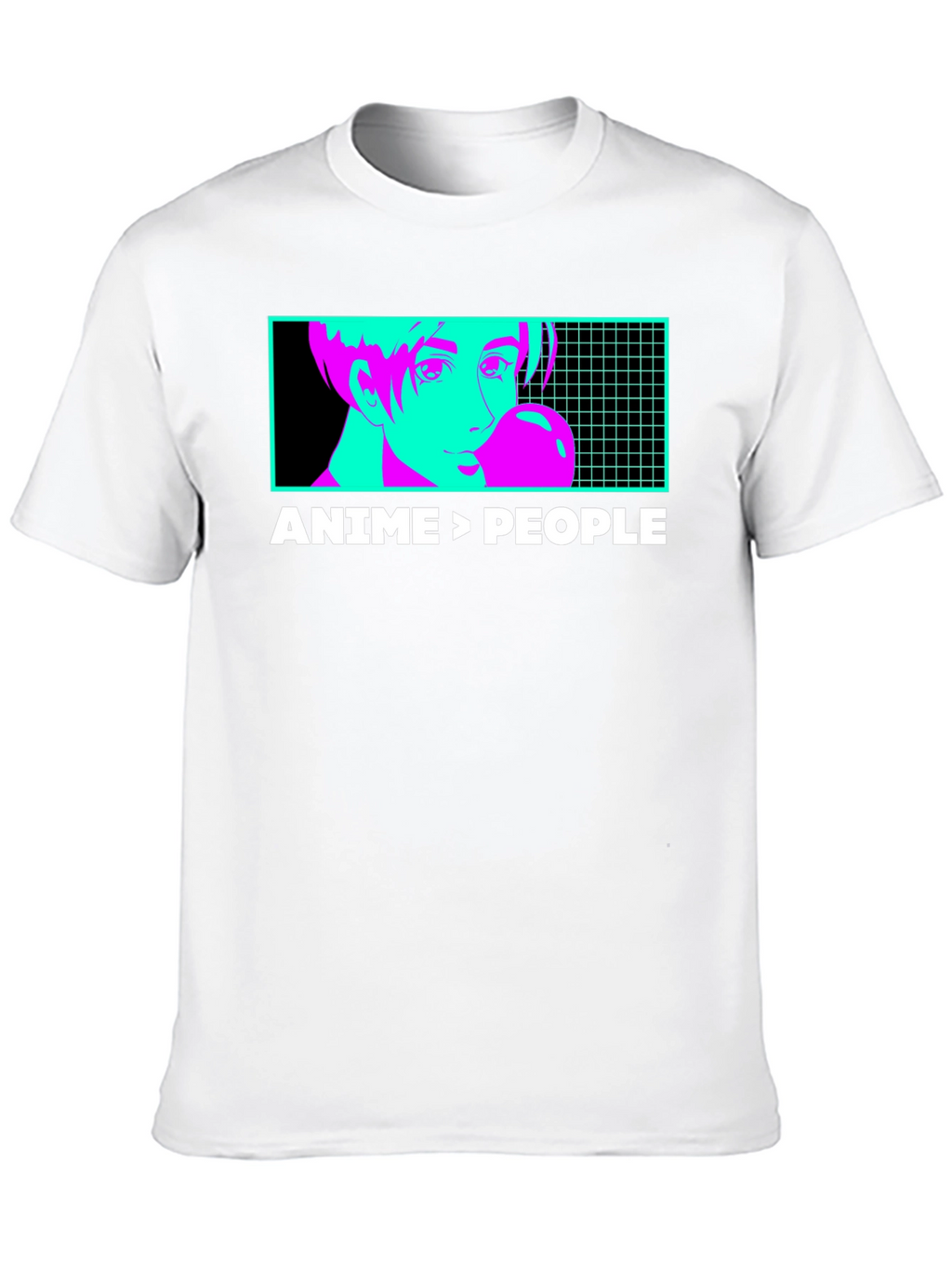 Anime > People Graphic Tee - Black T-Shirt