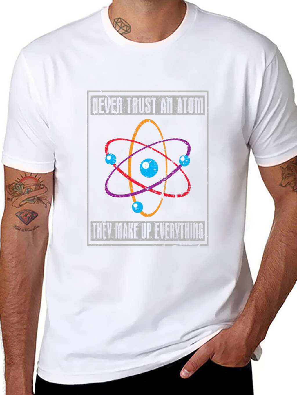 Atom Humor T-Shirt - Never Trust An Atom