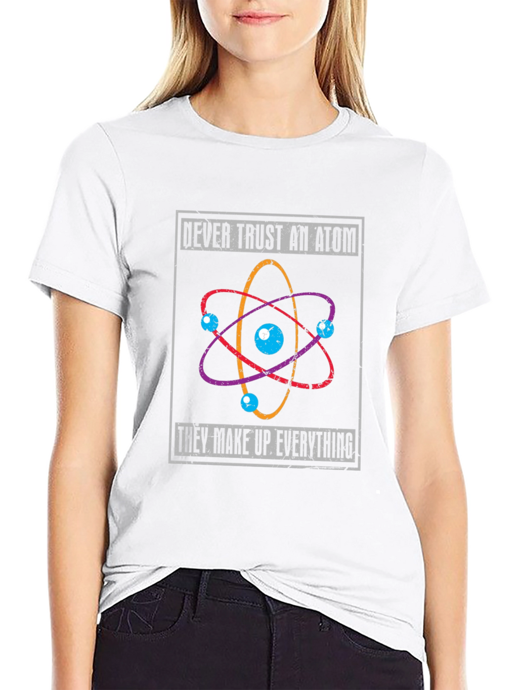 Atom Humor T-Shirt - Never Trust An Atom