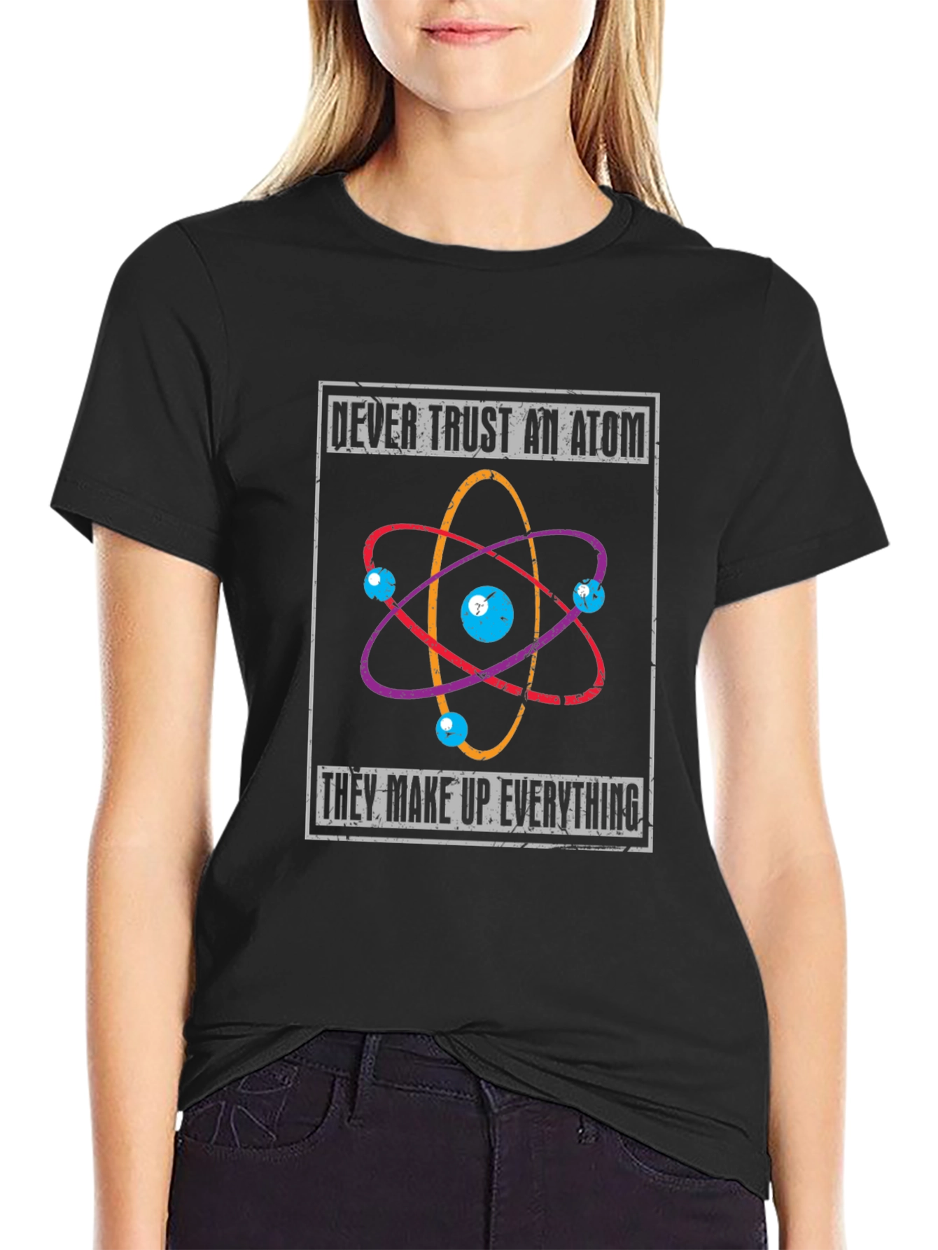Atom Humor T-Shirt - Never Trust An Atom