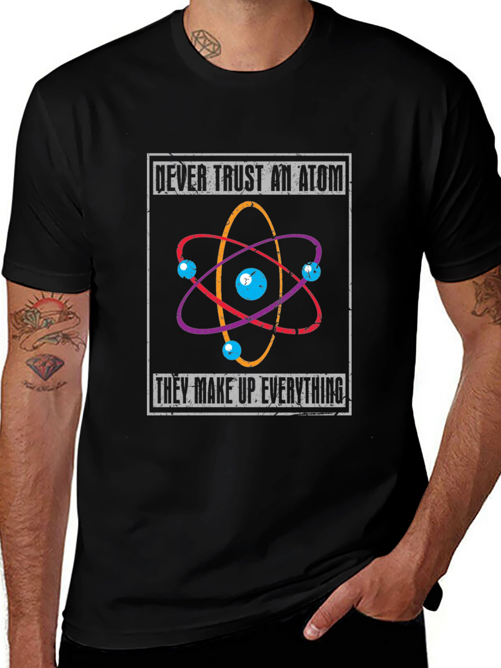 Atom Humor T-Shirt - Never Trust An Atom